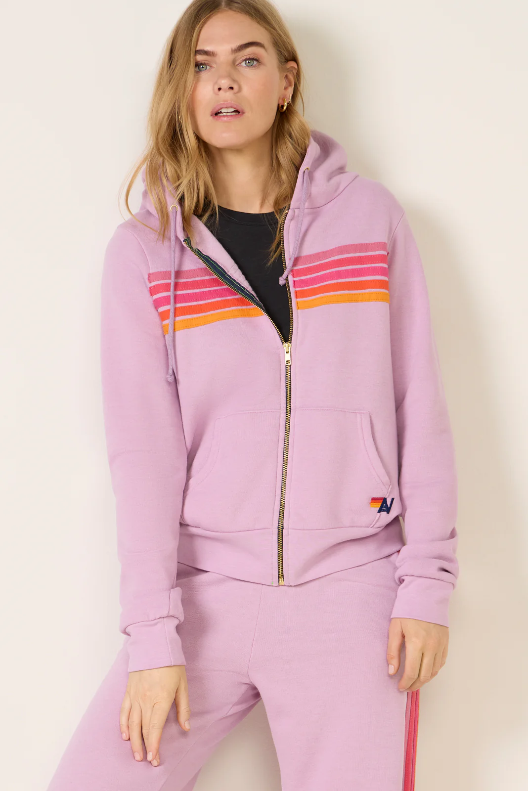 5 Stripe Zip Hoodie - Image 3
