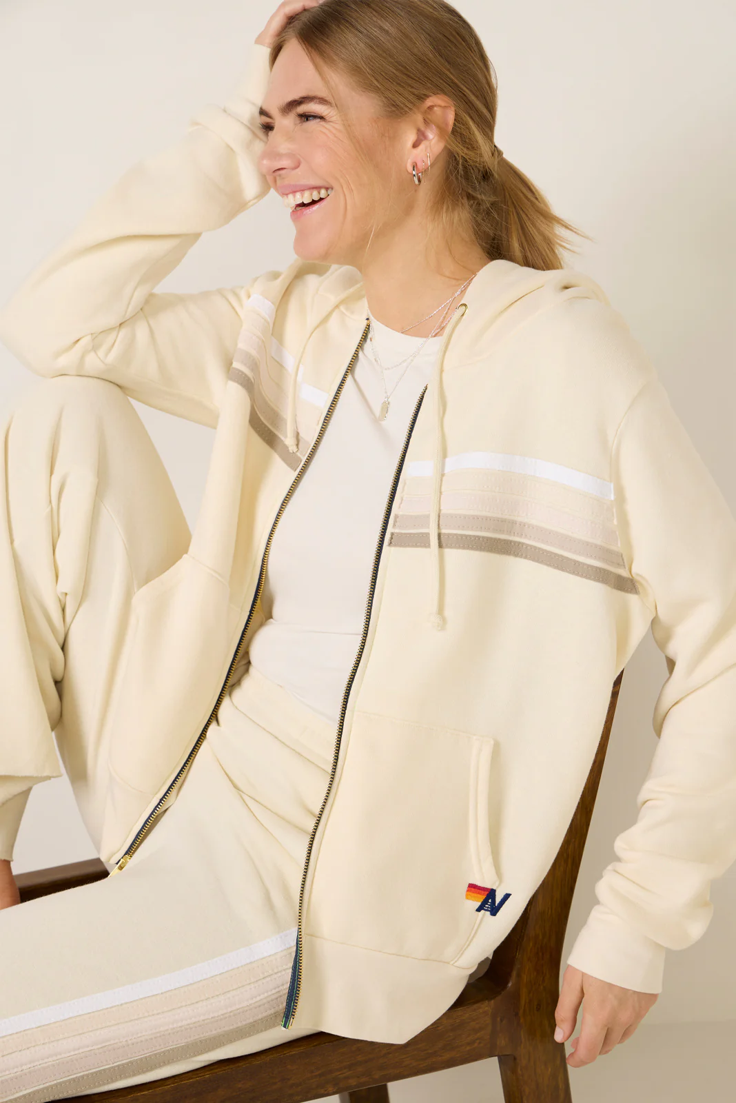 5 Stripe Zip Hoodie - Image 3
