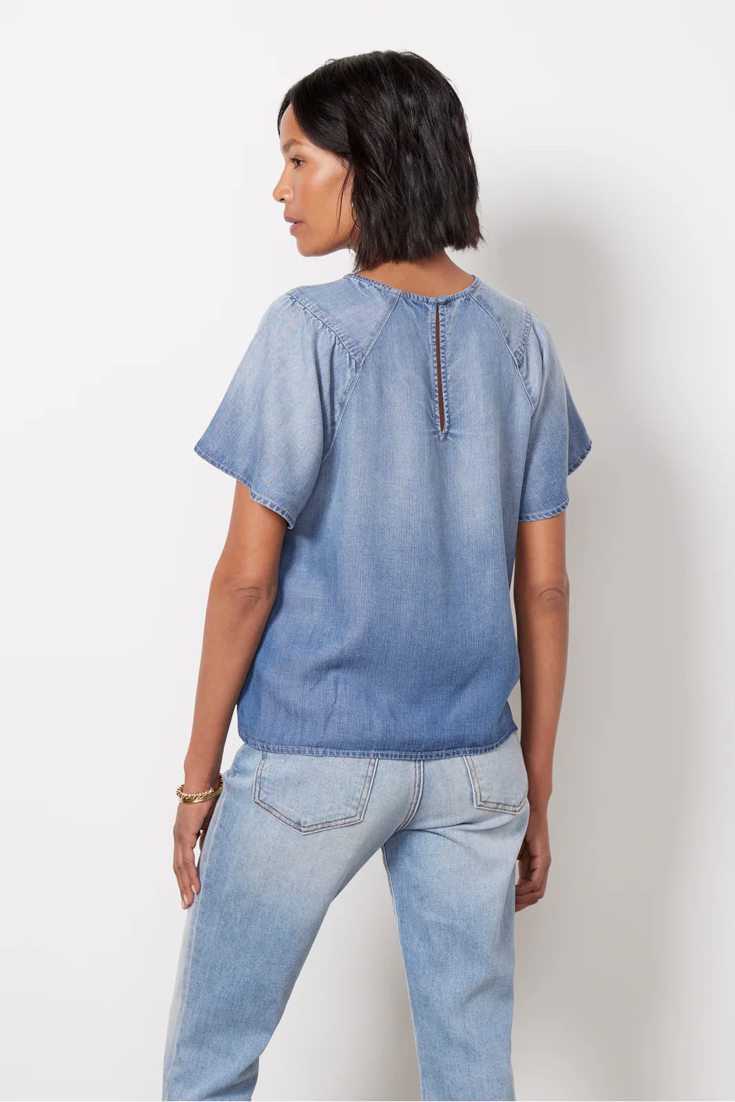 Alice Chambray Flutter Top - Image 4