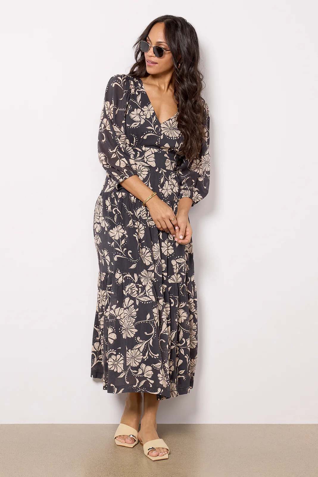Ariana Floral Midi Dress - Image 6