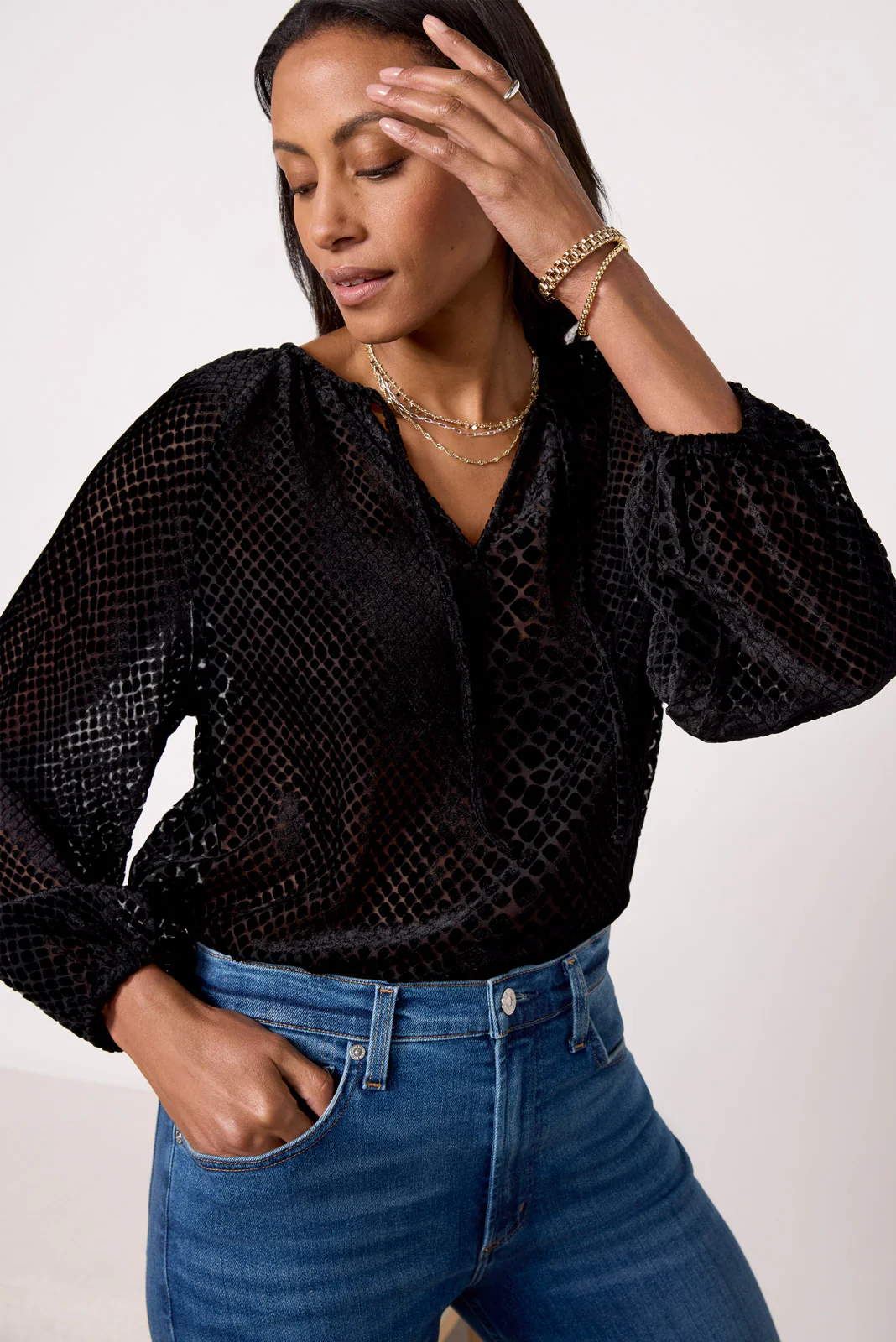 Arlo Velvet Burnout Top