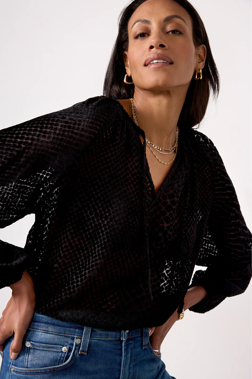 Arlo Velvet Burnout Top - Image 5