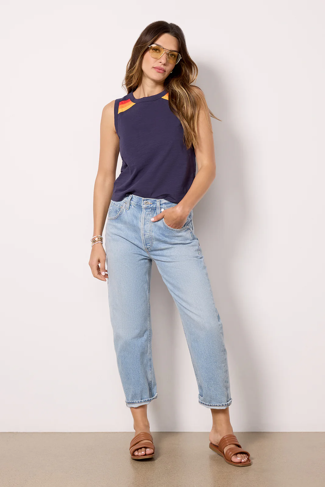 Ayla Stripe Raglan Tank - Image 3