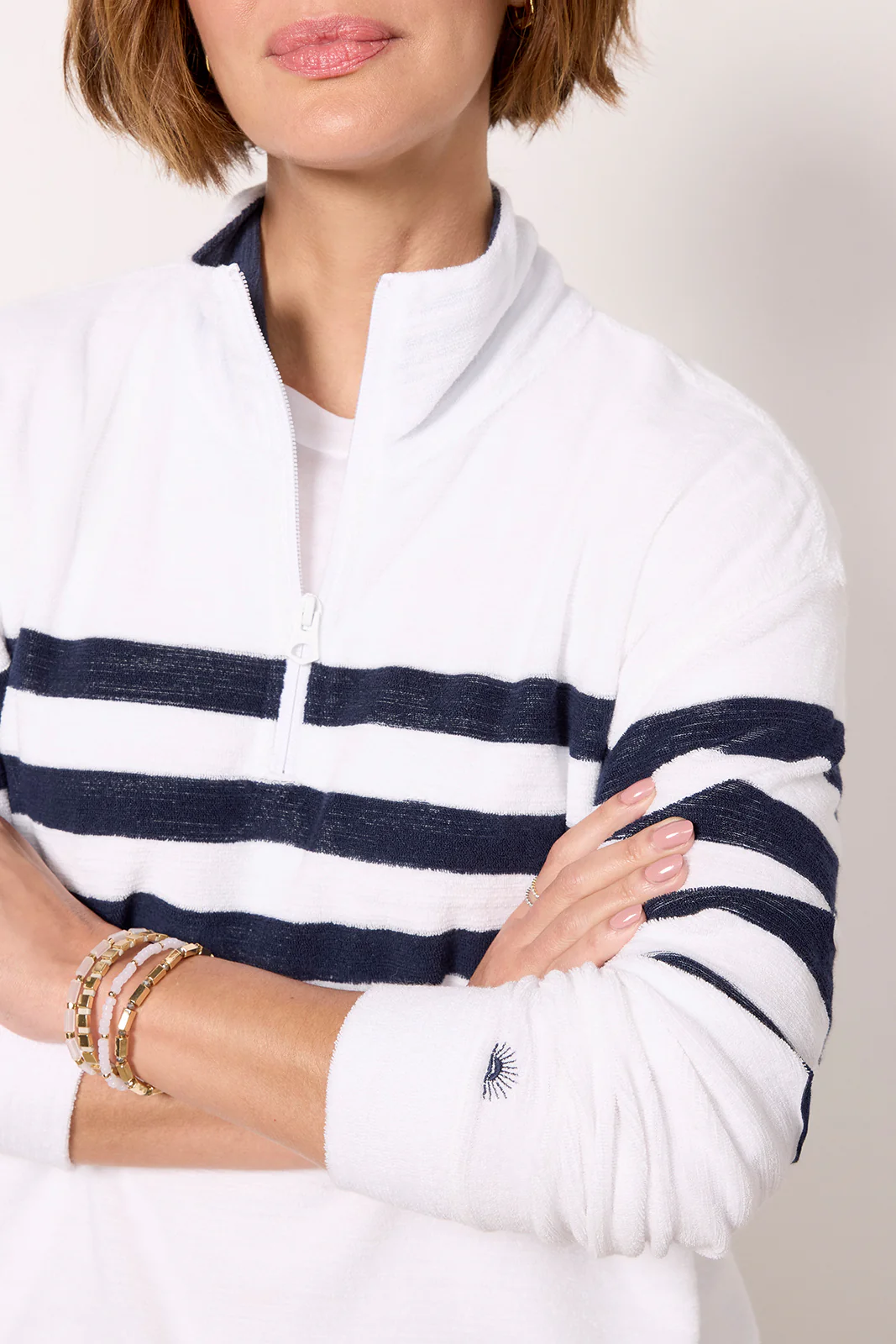 Cabana Towel Terry Quarter Zip - Image 2