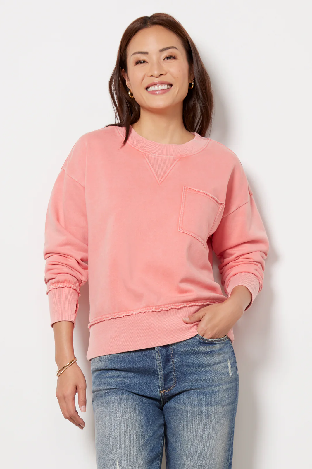 Charlotte Washed Pocket Crew - Image 5