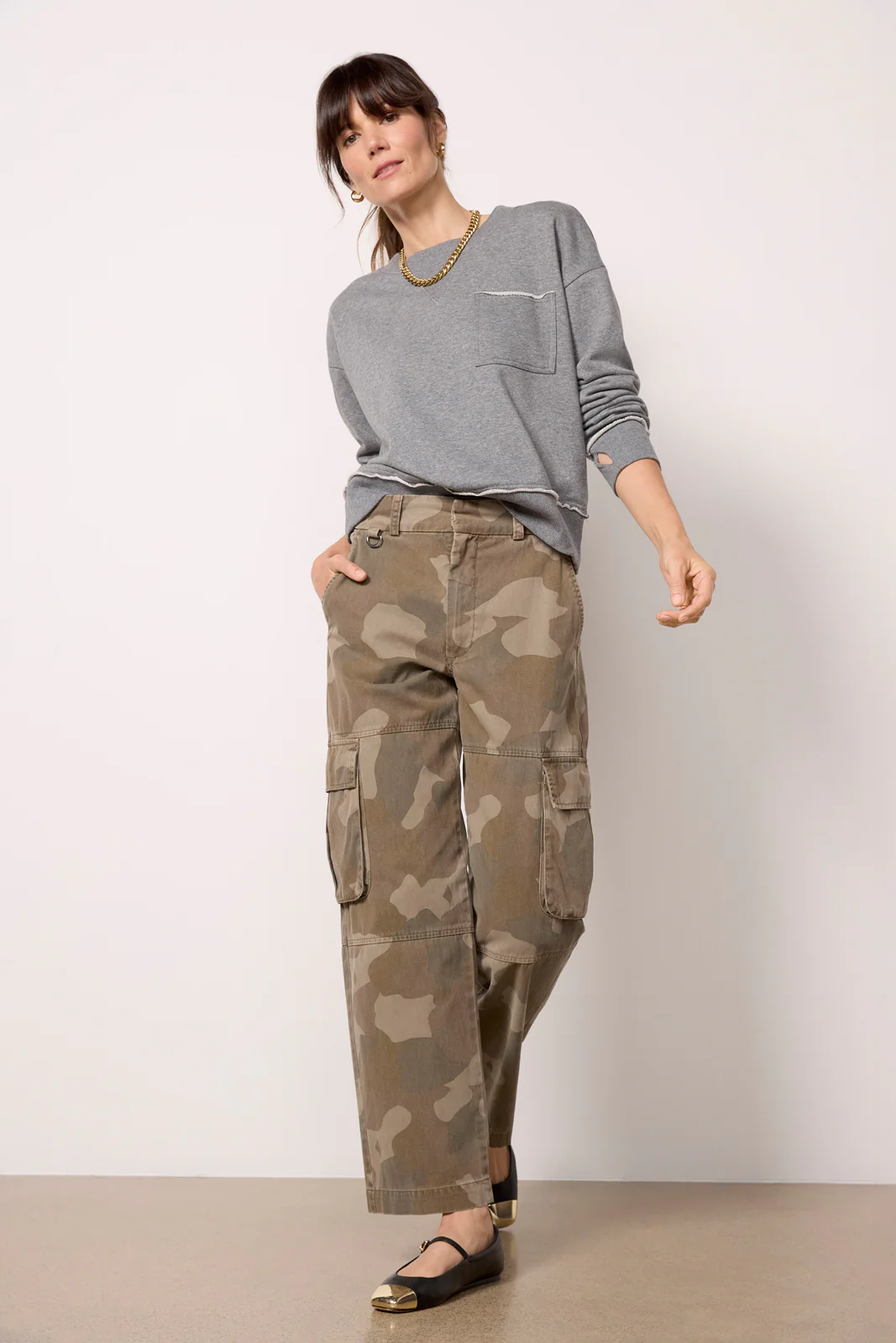 Charlotte Washed Pocket Crew - Image 3