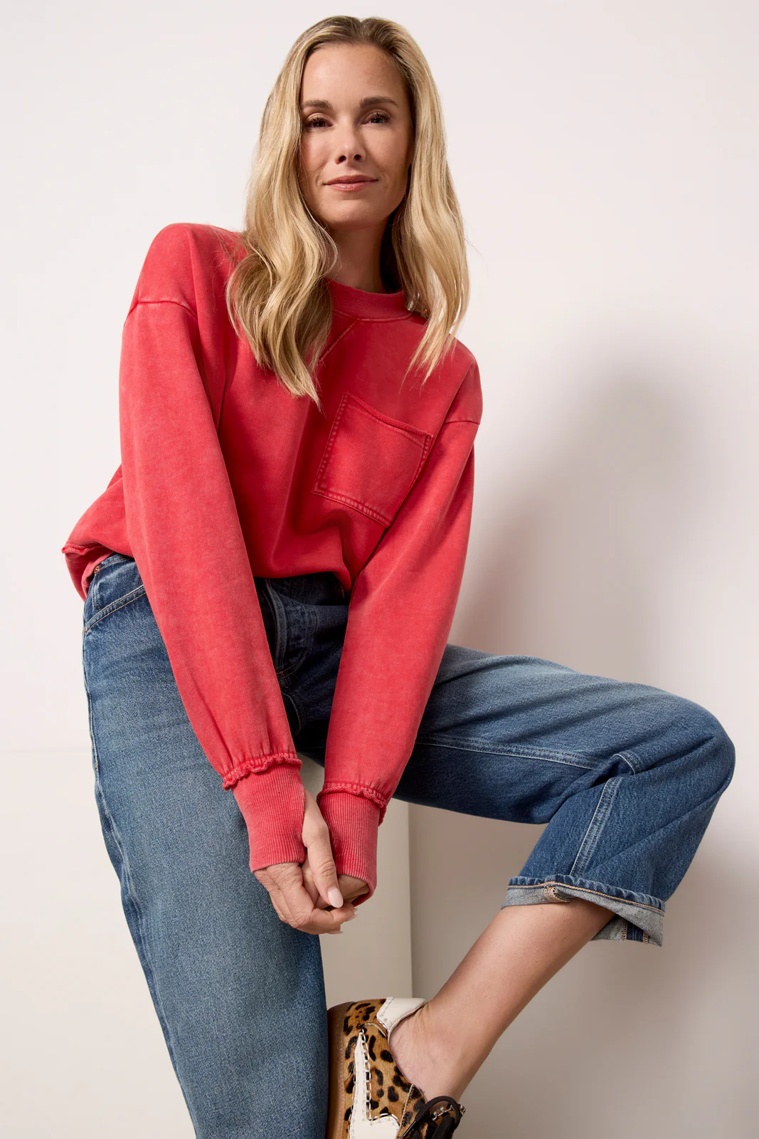 Charlotte Washed Pocket Crew - Image 3