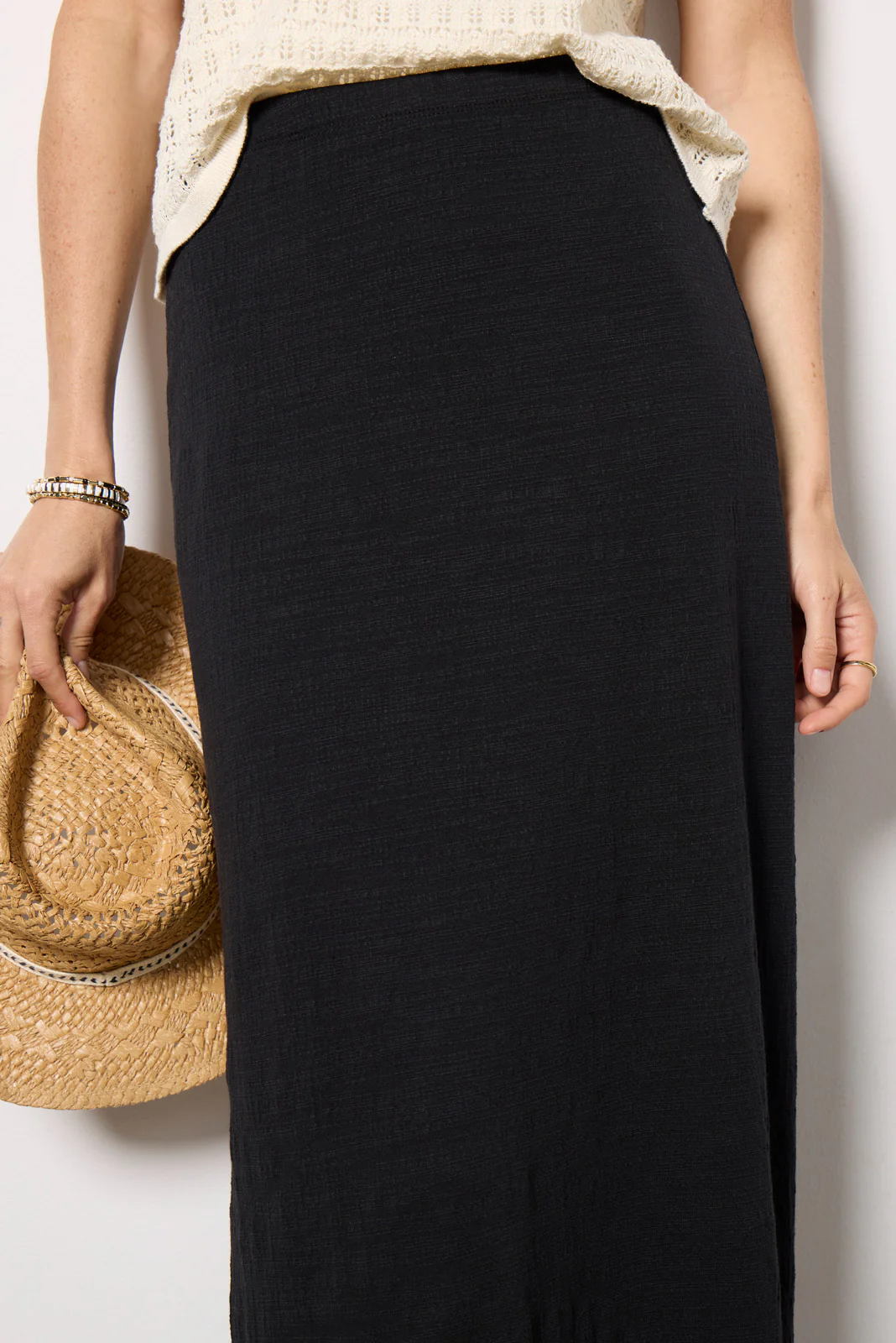 Delavine Textured Midi Skirt - Image 2