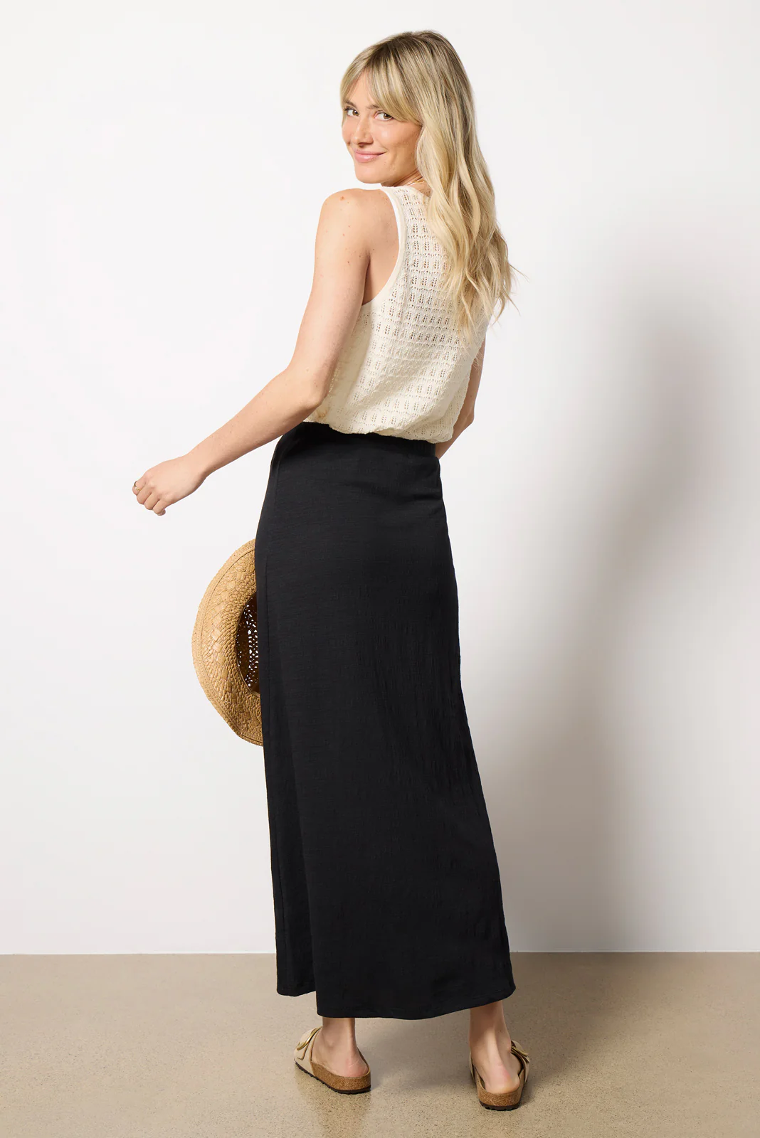 Delavine Textured Midi Skirt - Image 4