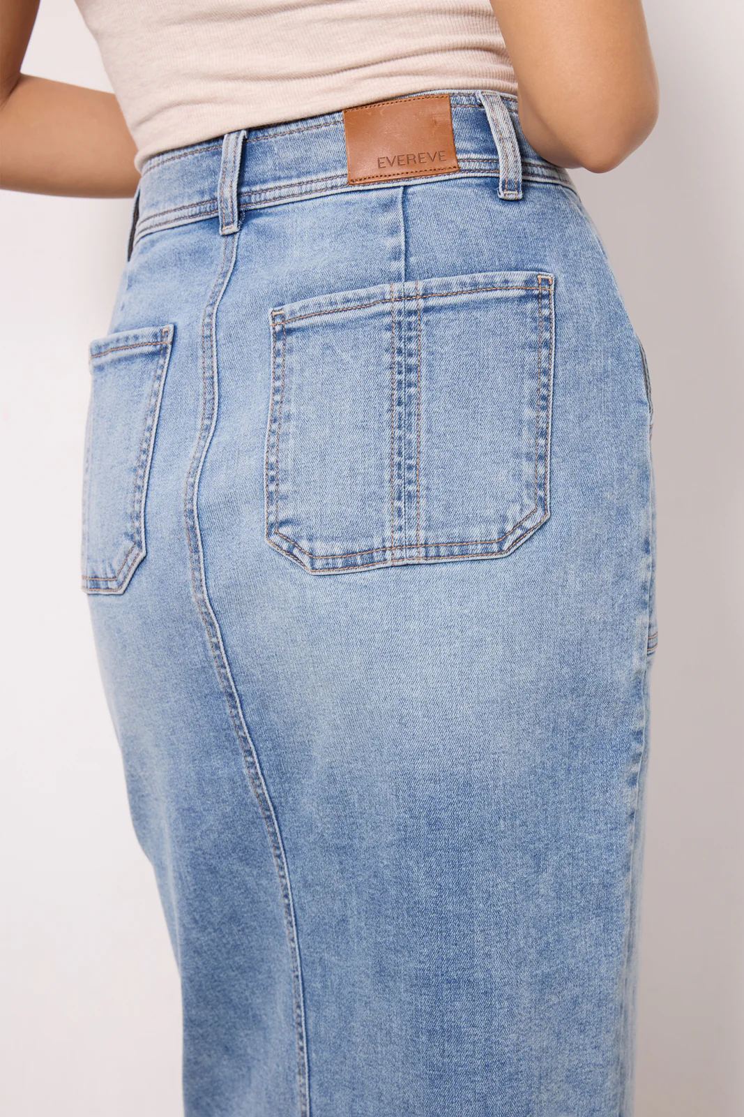 Ever Denim Midi Skirt - Image 4
