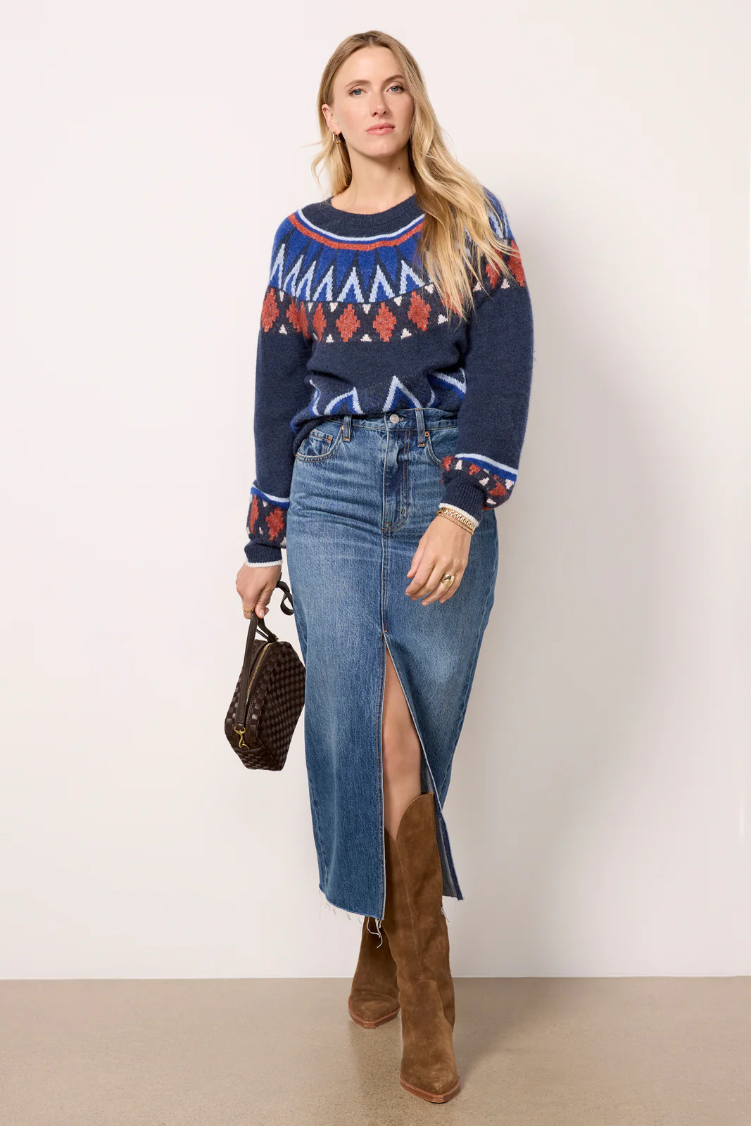 Fairisle Crew Neck Sweater - Image 2