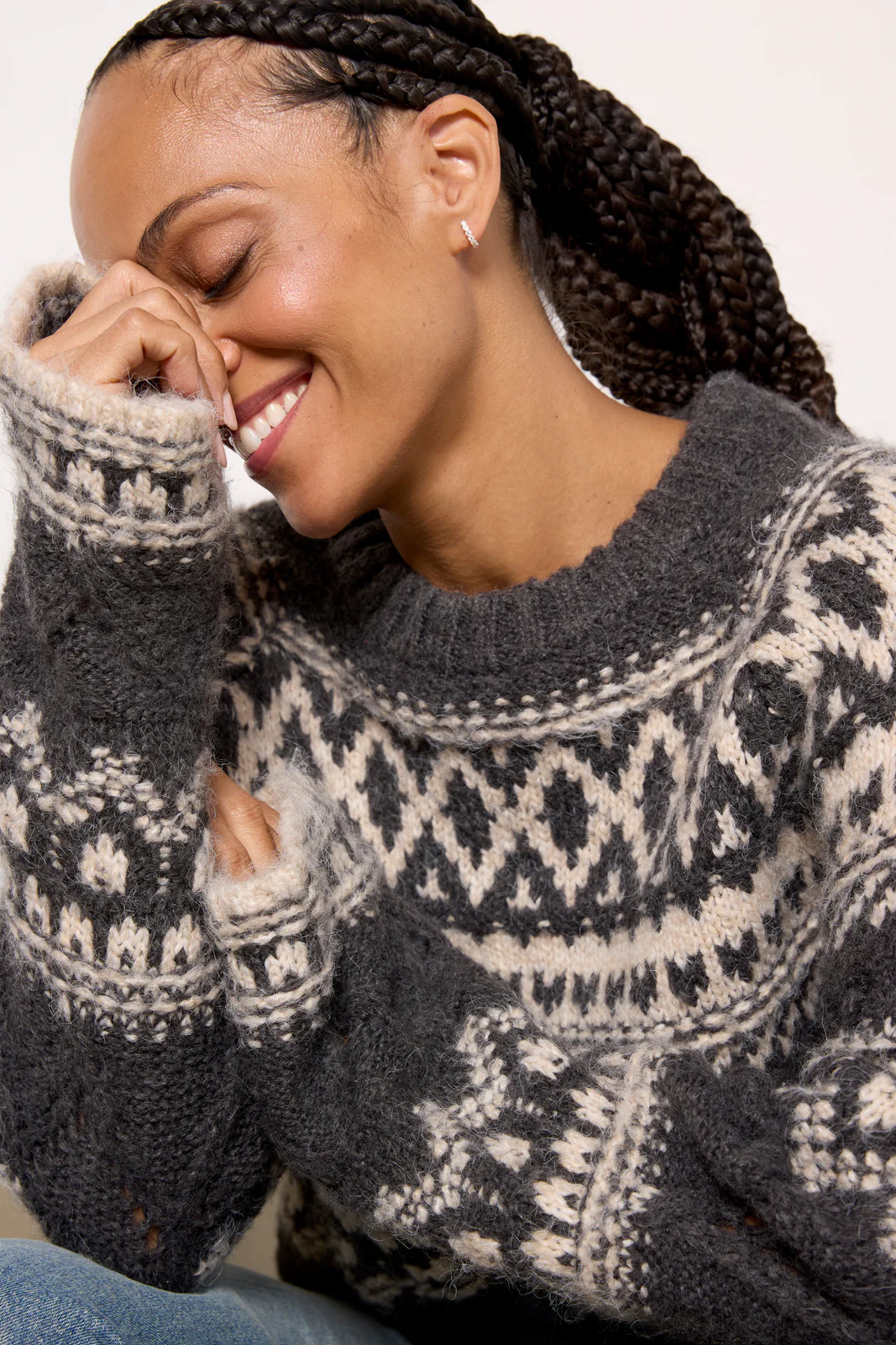 Fairisle Crew Neck Sweater - Image 3
