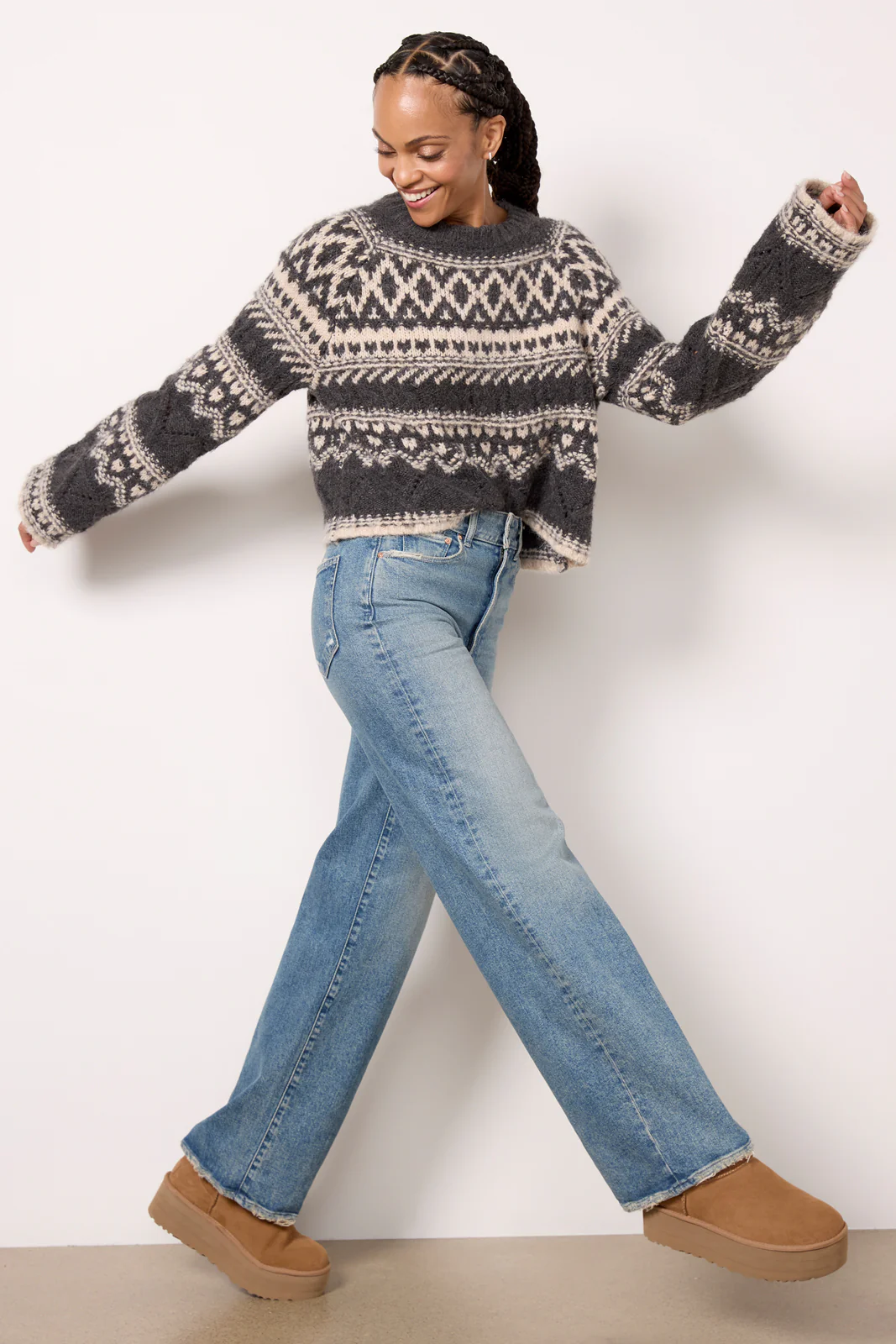 Fairisle Crew Neck Sweater - Image 5
