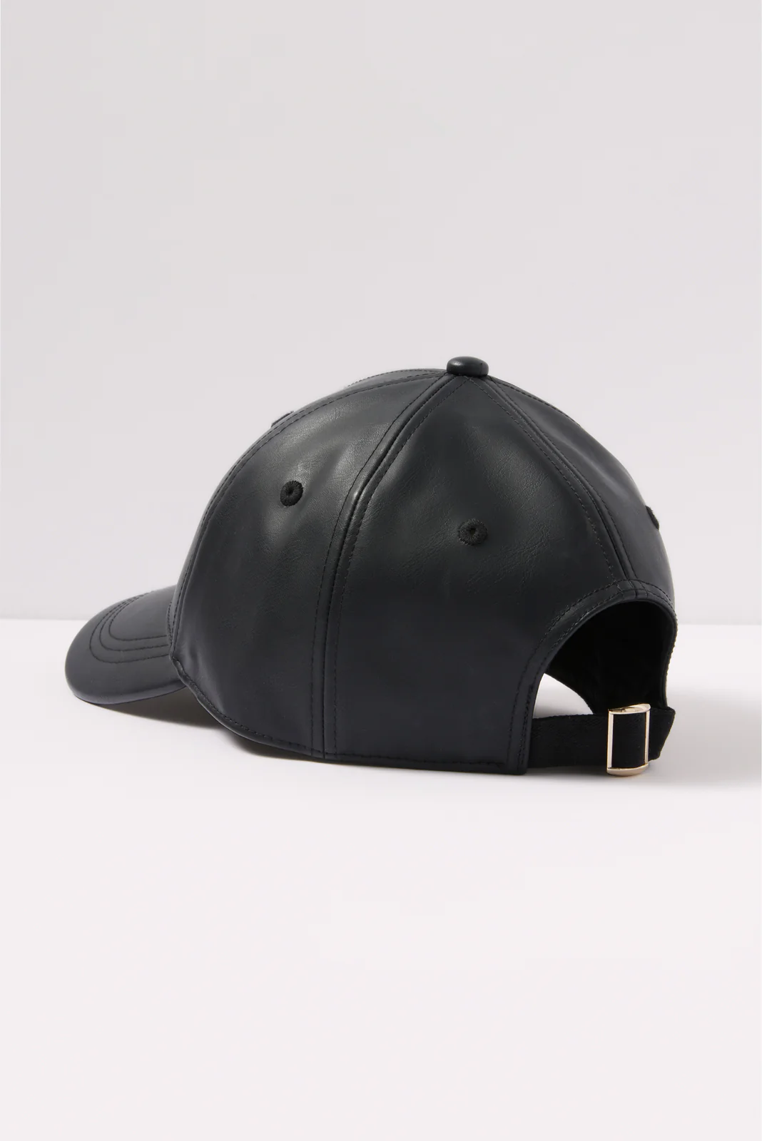 Faux Leather Baseball Hat - Image 2