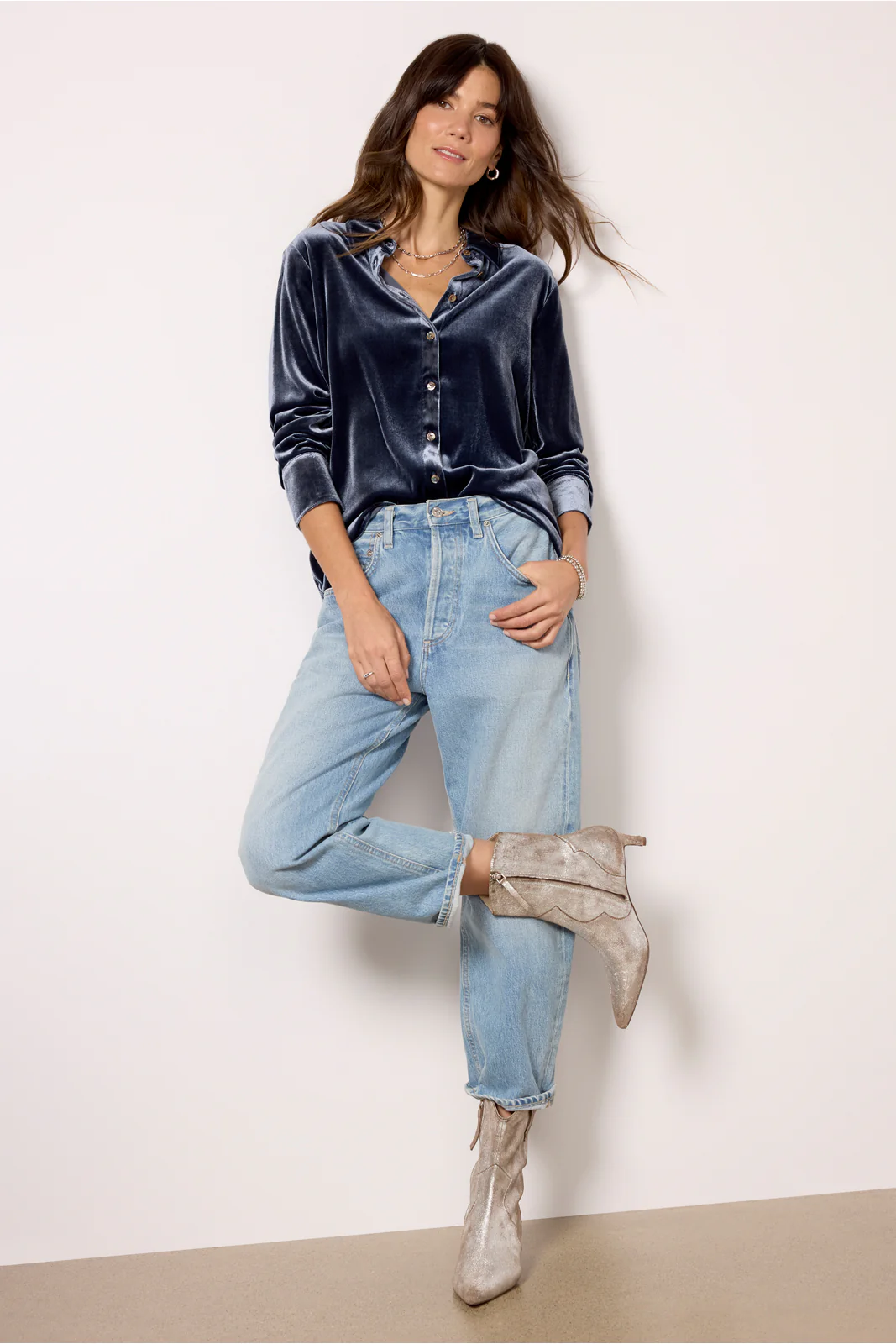 Genevieve Velvet Shirt - Image 2