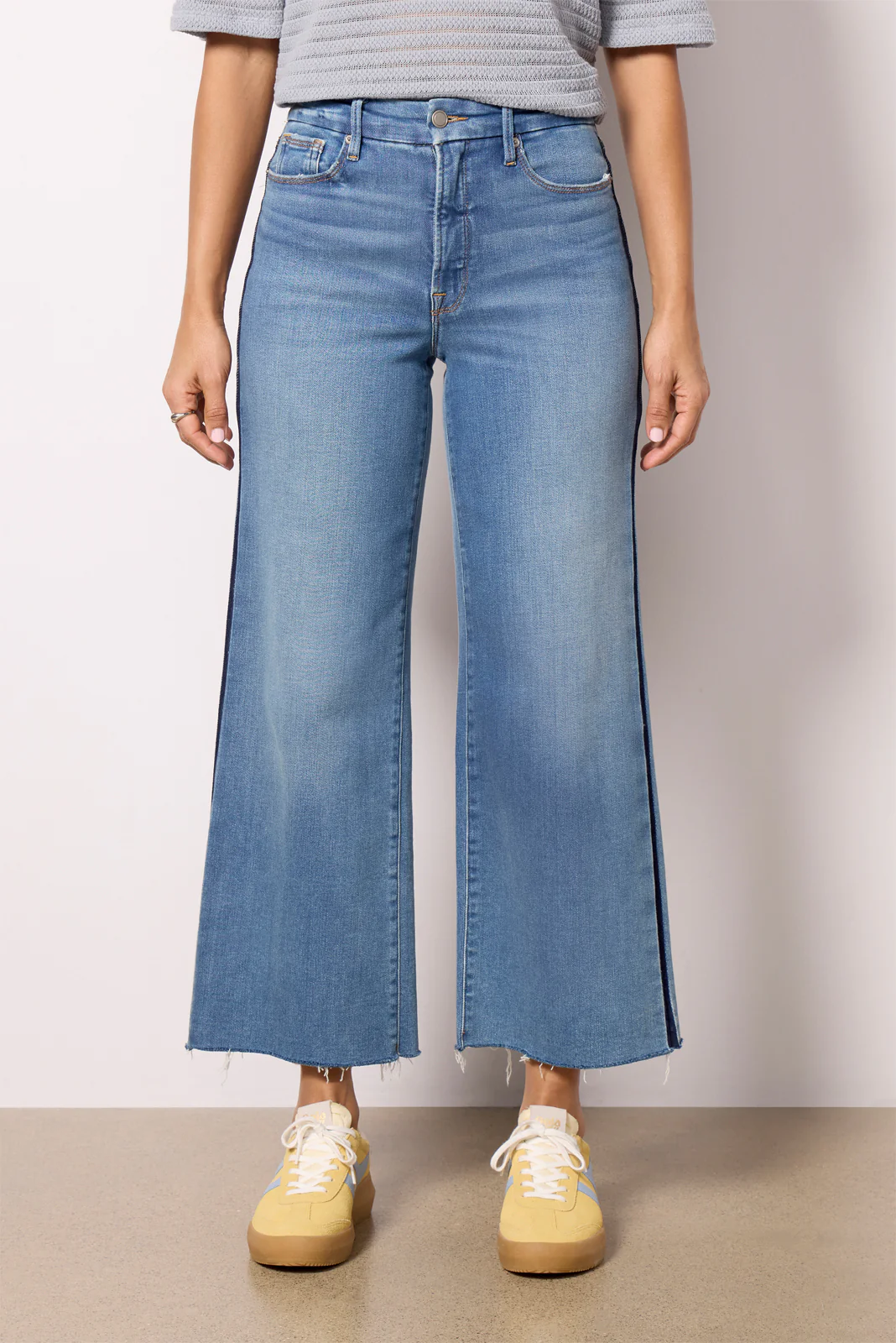 Good Waist Palazzo Crop Tux Stripe - Image 5