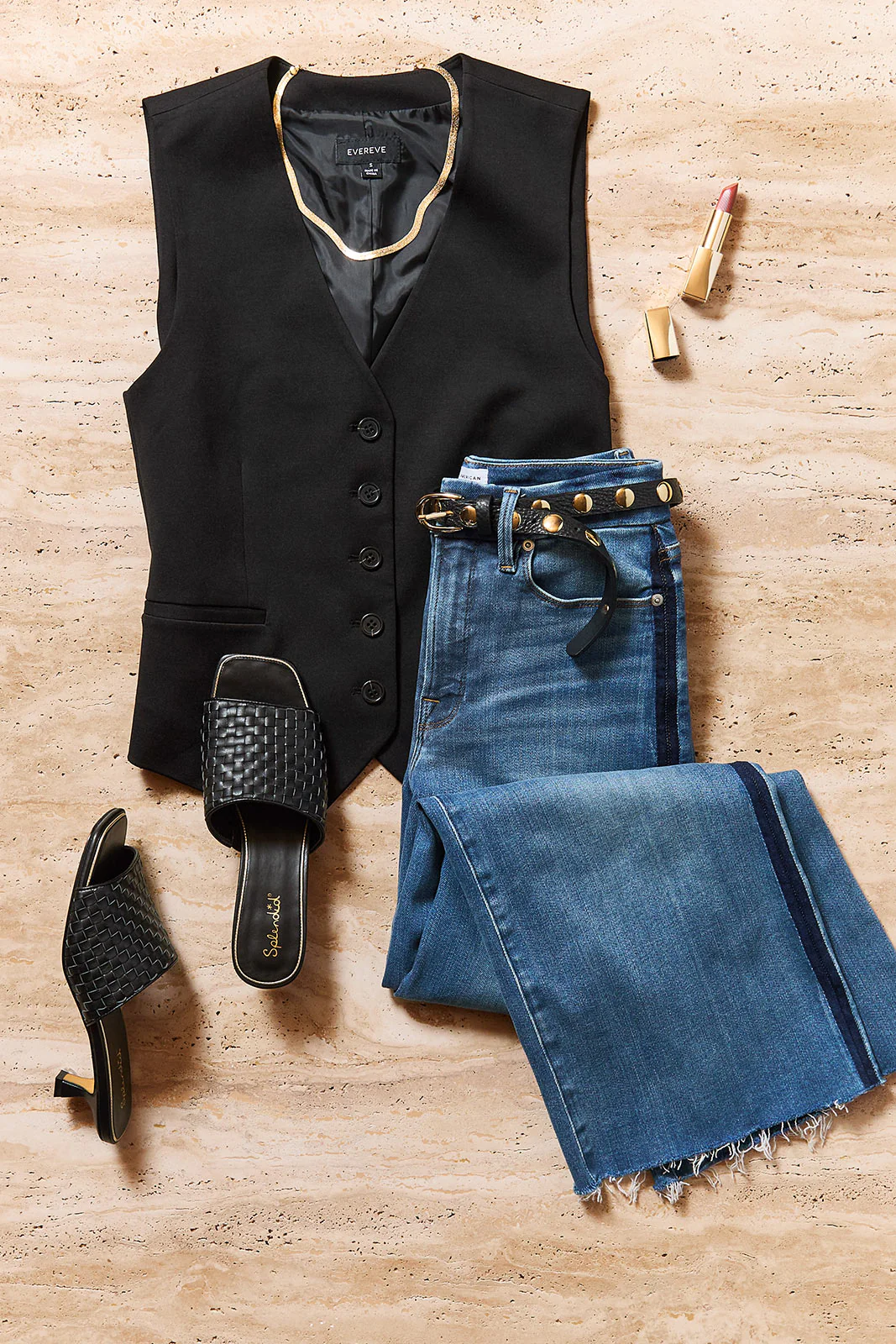 Good Waist Palazzo Crop Tux Stripe - Image 7