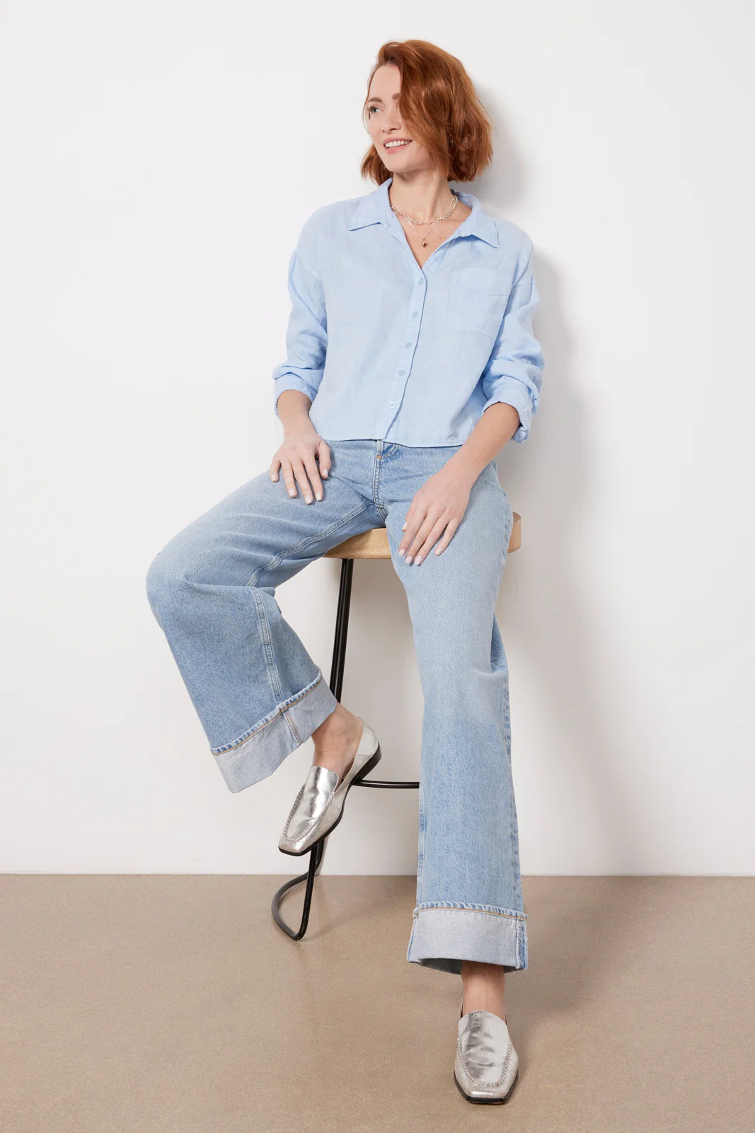 Gracie Crop Button Down - Image 2
