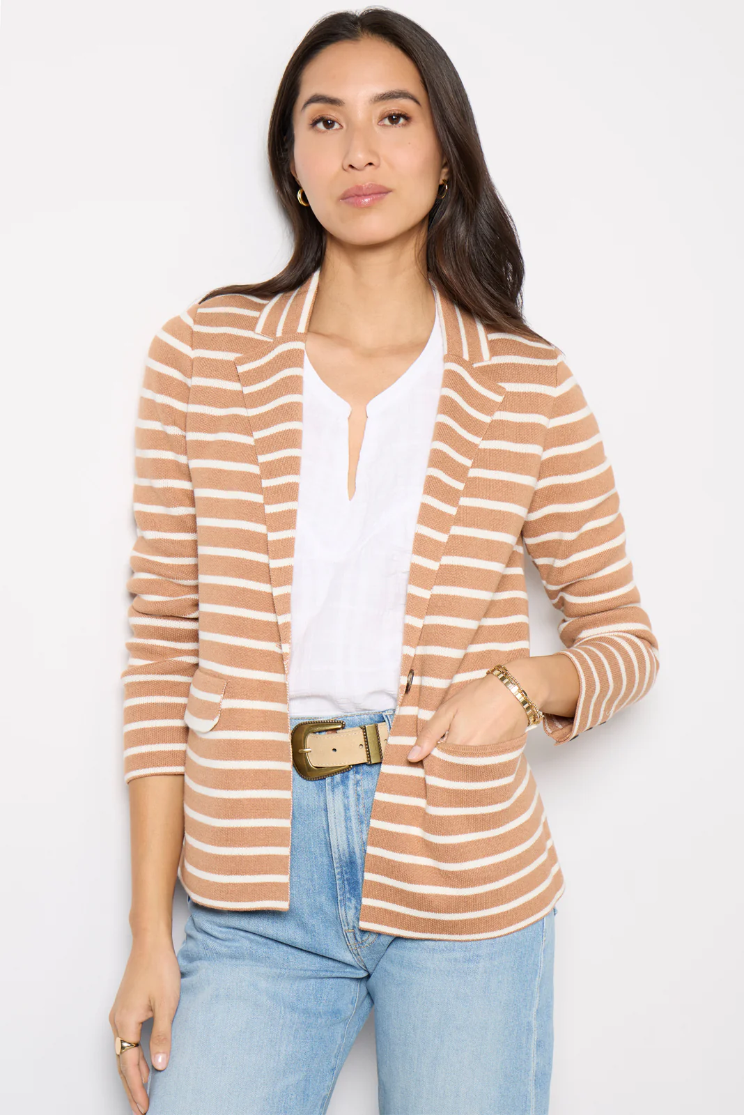Hayes Stripe Knit Blazer - Image 3
