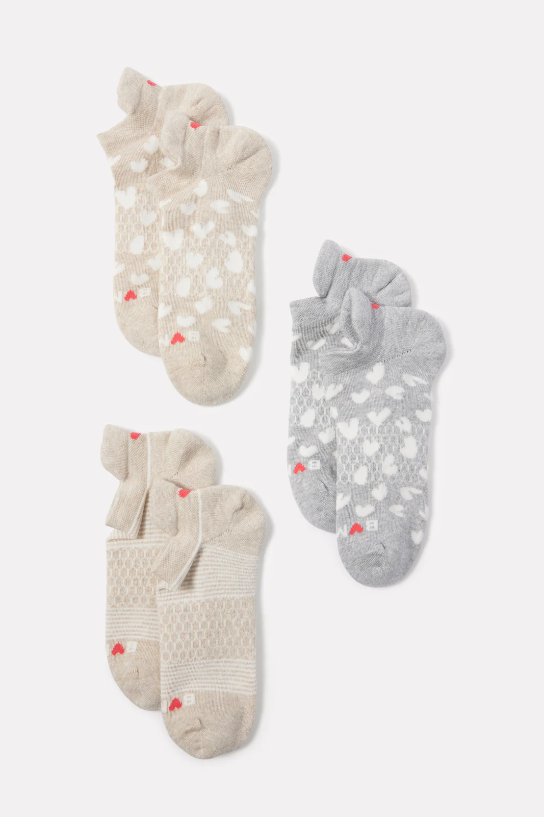 Heart 3 Pack Ankle Socks