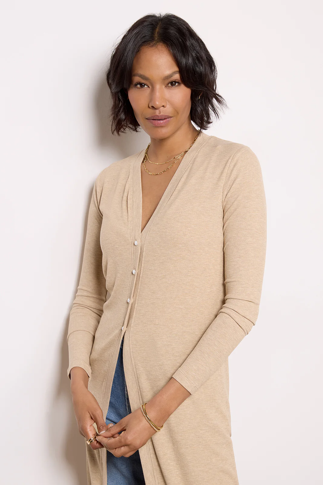 Iskra Rib Cardi Tunic - Image 2