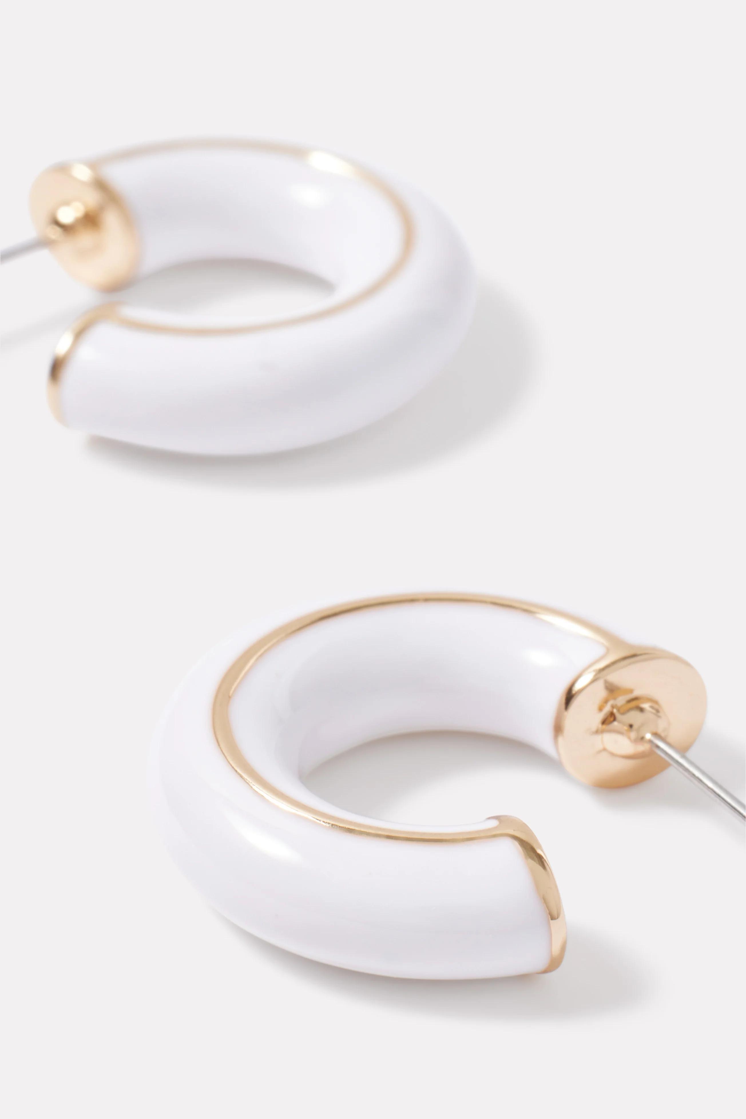 Jillian Enamel Hoop Earrings - Image 2