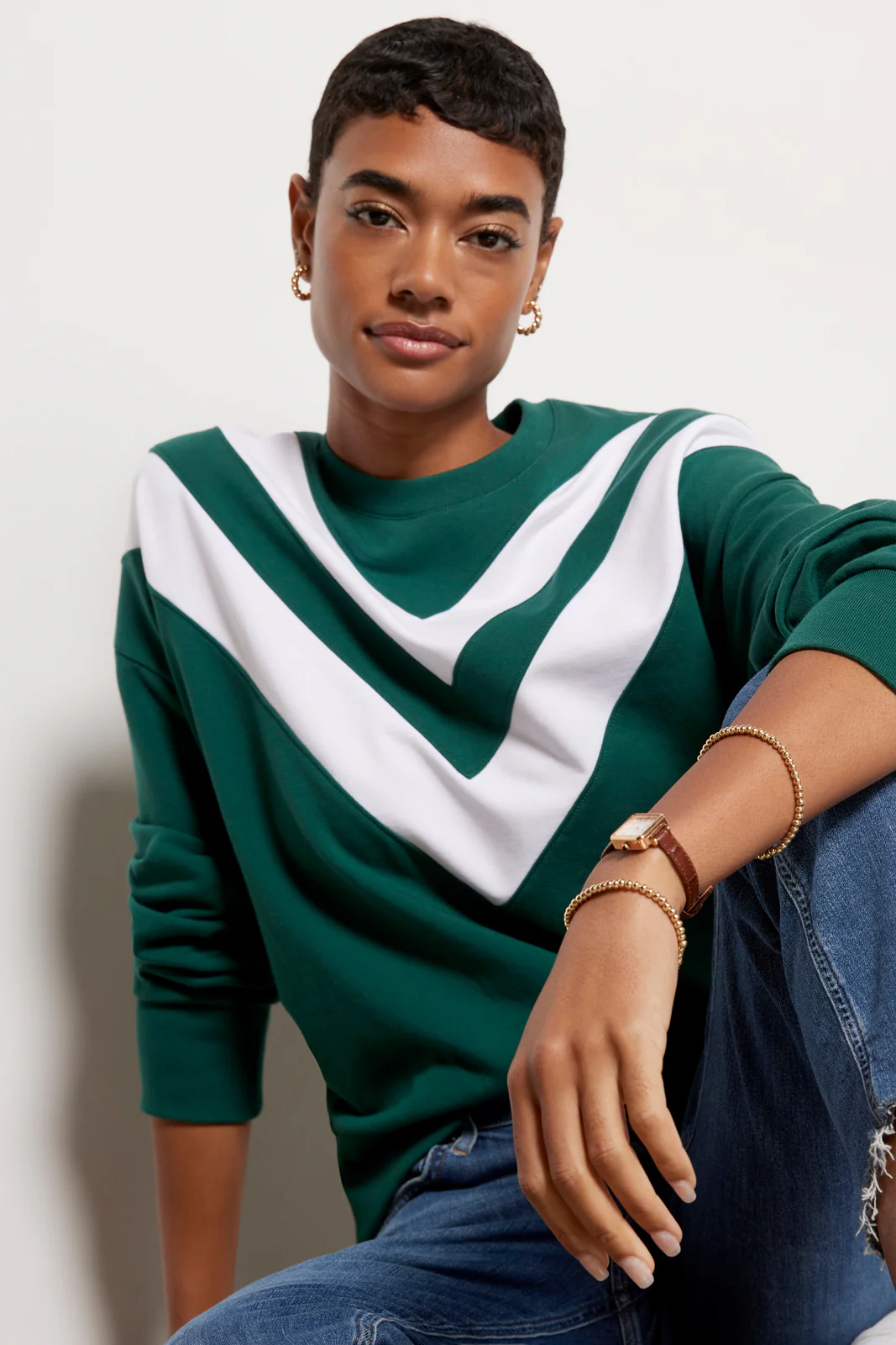 Juno Chevron Varsity Sweatshirt - Image 2