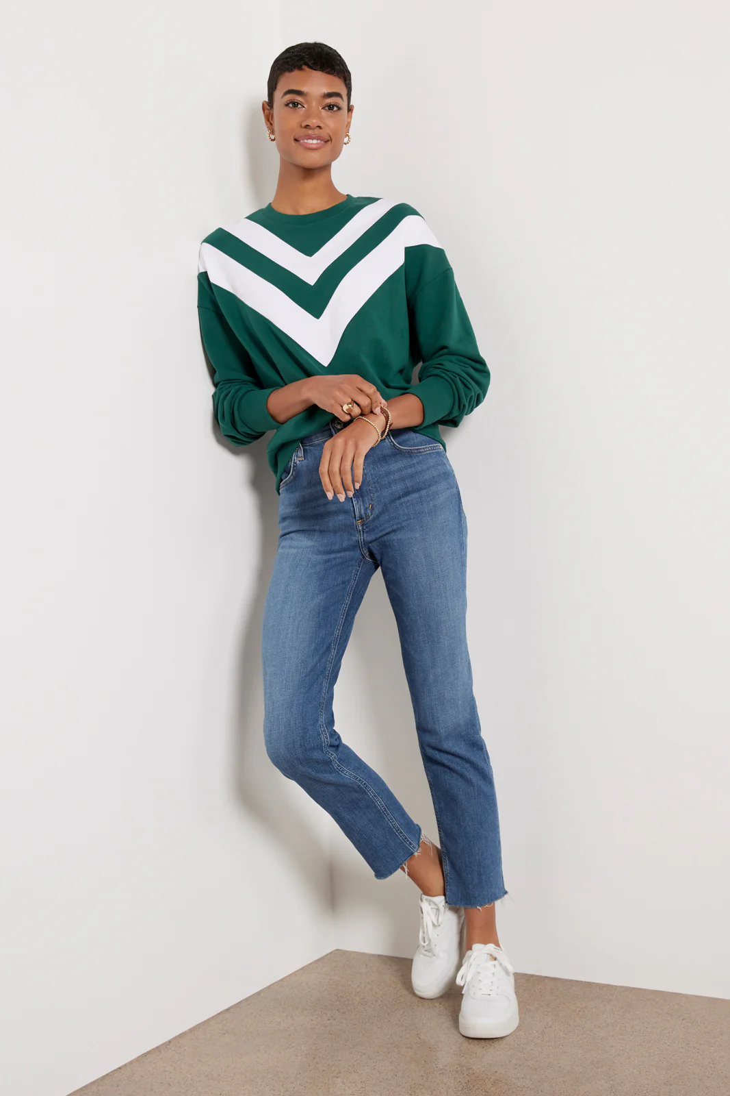 Juno Chevron Varsity Sweatshirt - Image 3