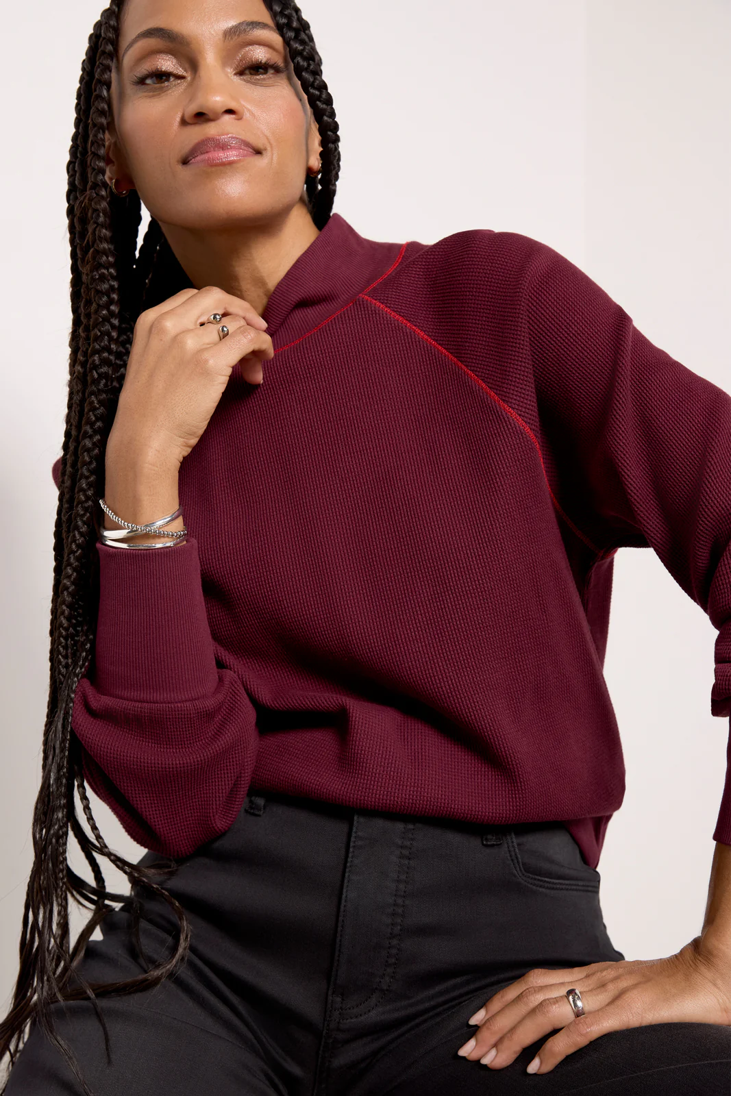 Laney Mock Neck Thermal Top - Image 5