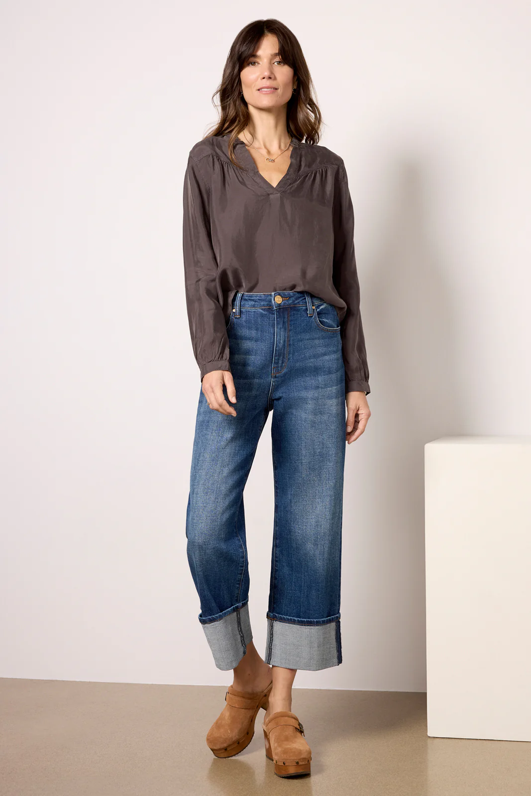 Long Sleeve Shirred Blouse - Image 4