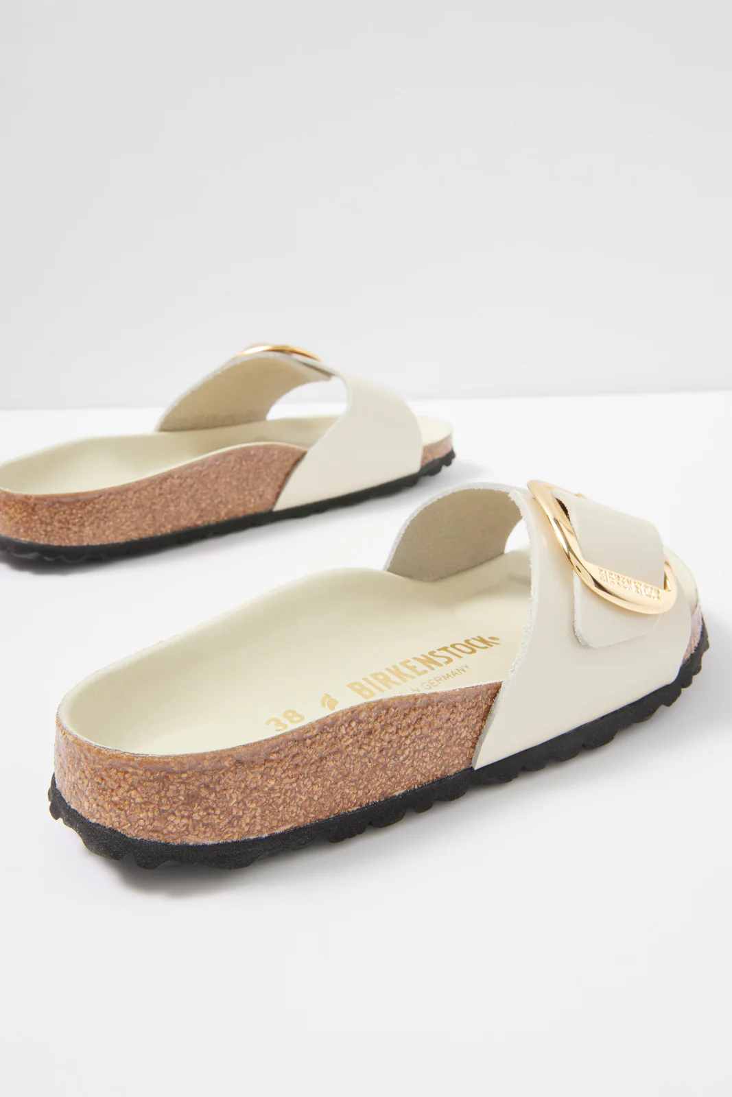 Madrid Big Buckle High Shine Sandal - Image 3