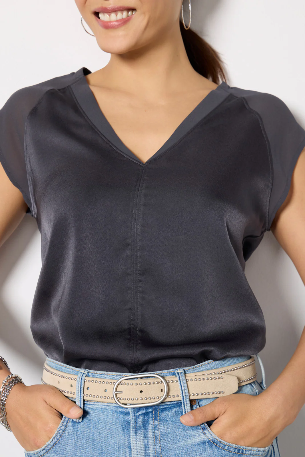 Mariah Remix Satin Tee - Image 3
