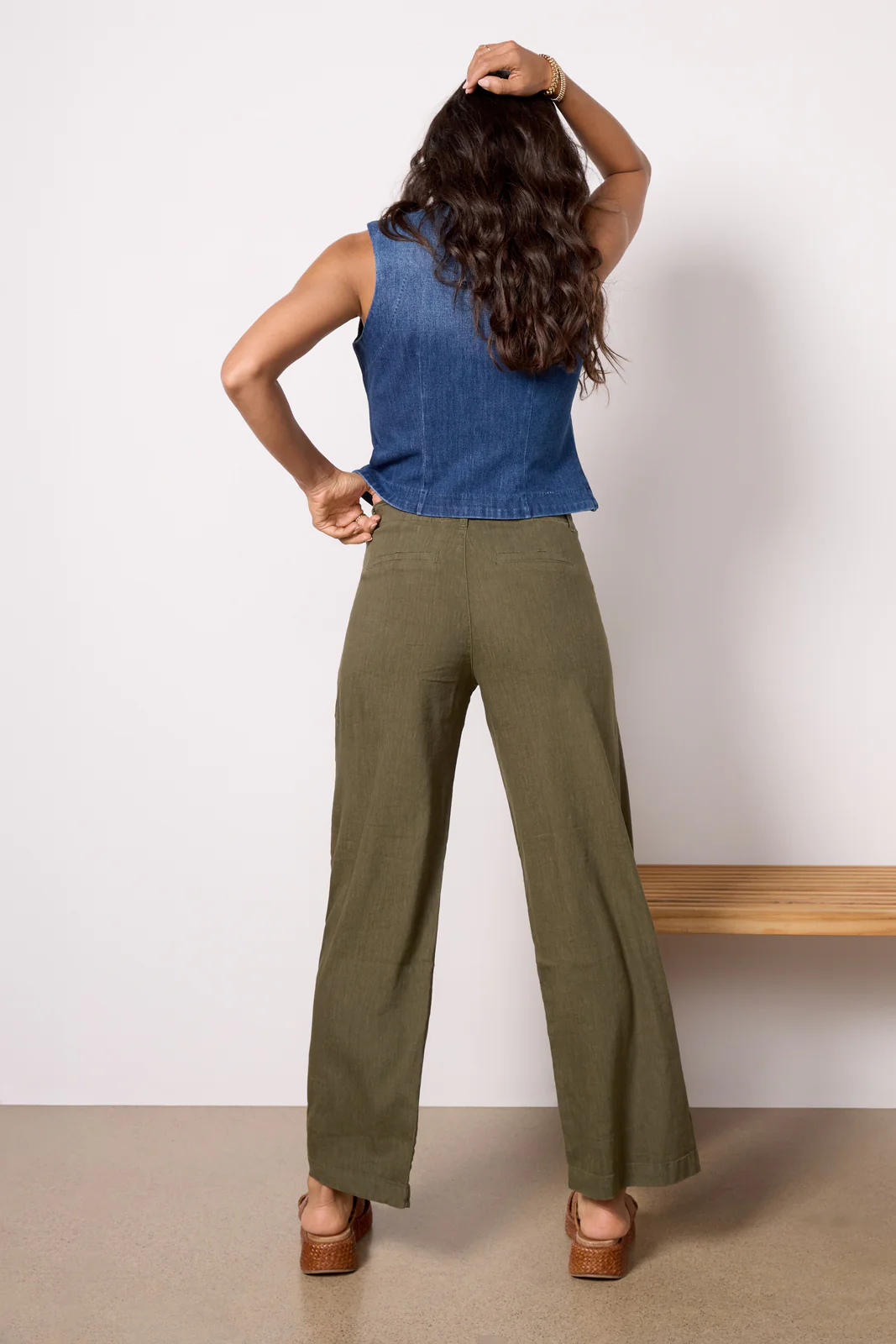 Meg Linen Wide Leg Pant - Image 3