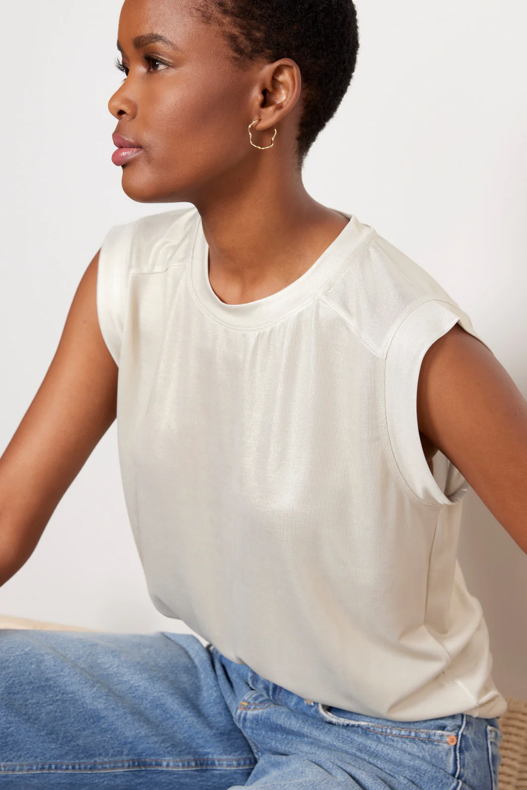 Mia Shimmer Muscle Tank - Image 2