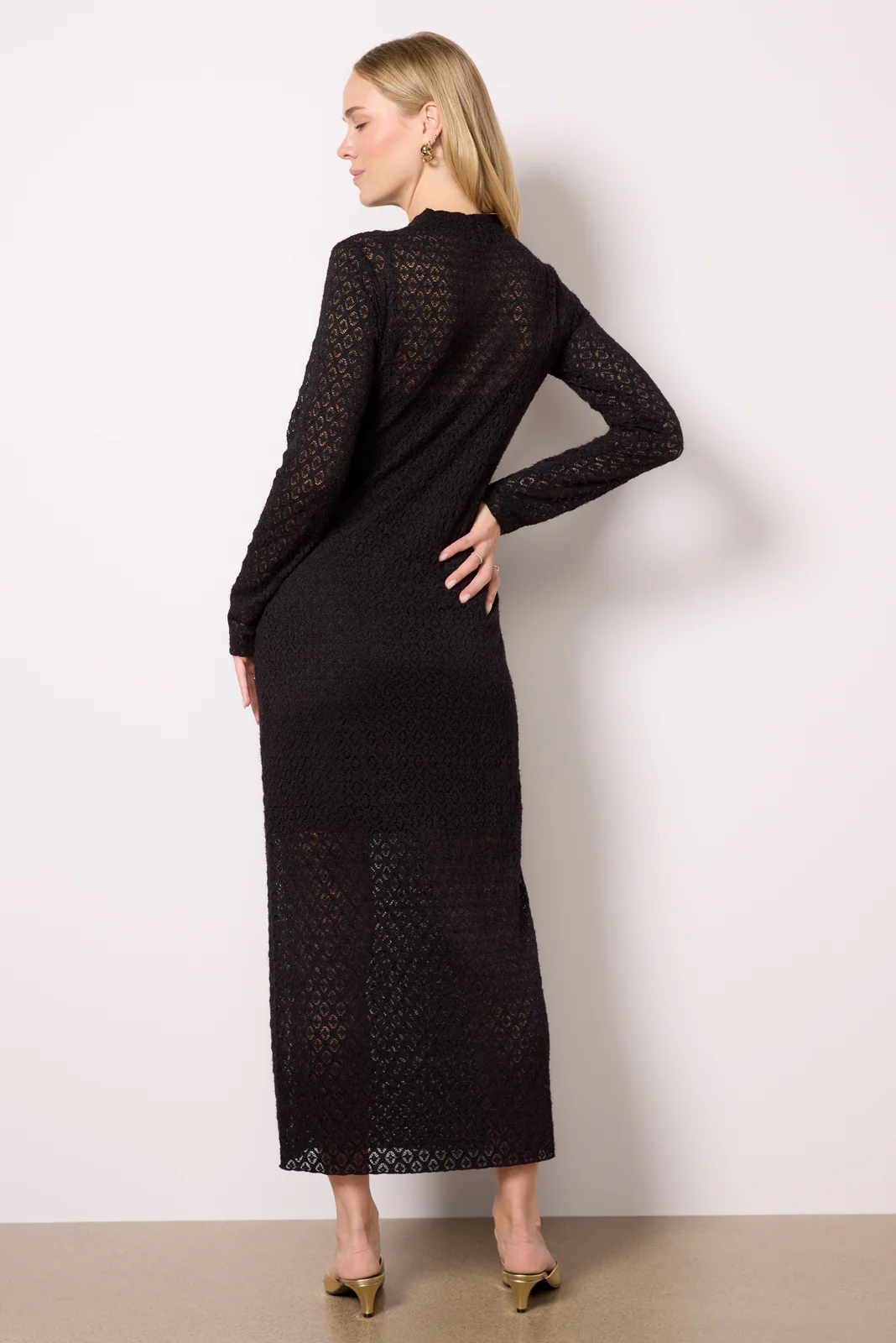 Mock Neck Lace Dress - Image 4