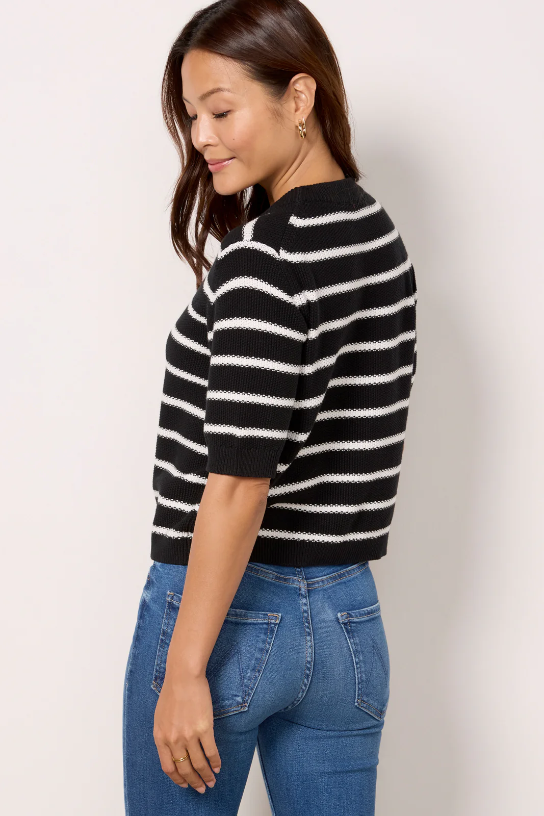 Mozart Moss Stitch Stripe Pullover - Image 4