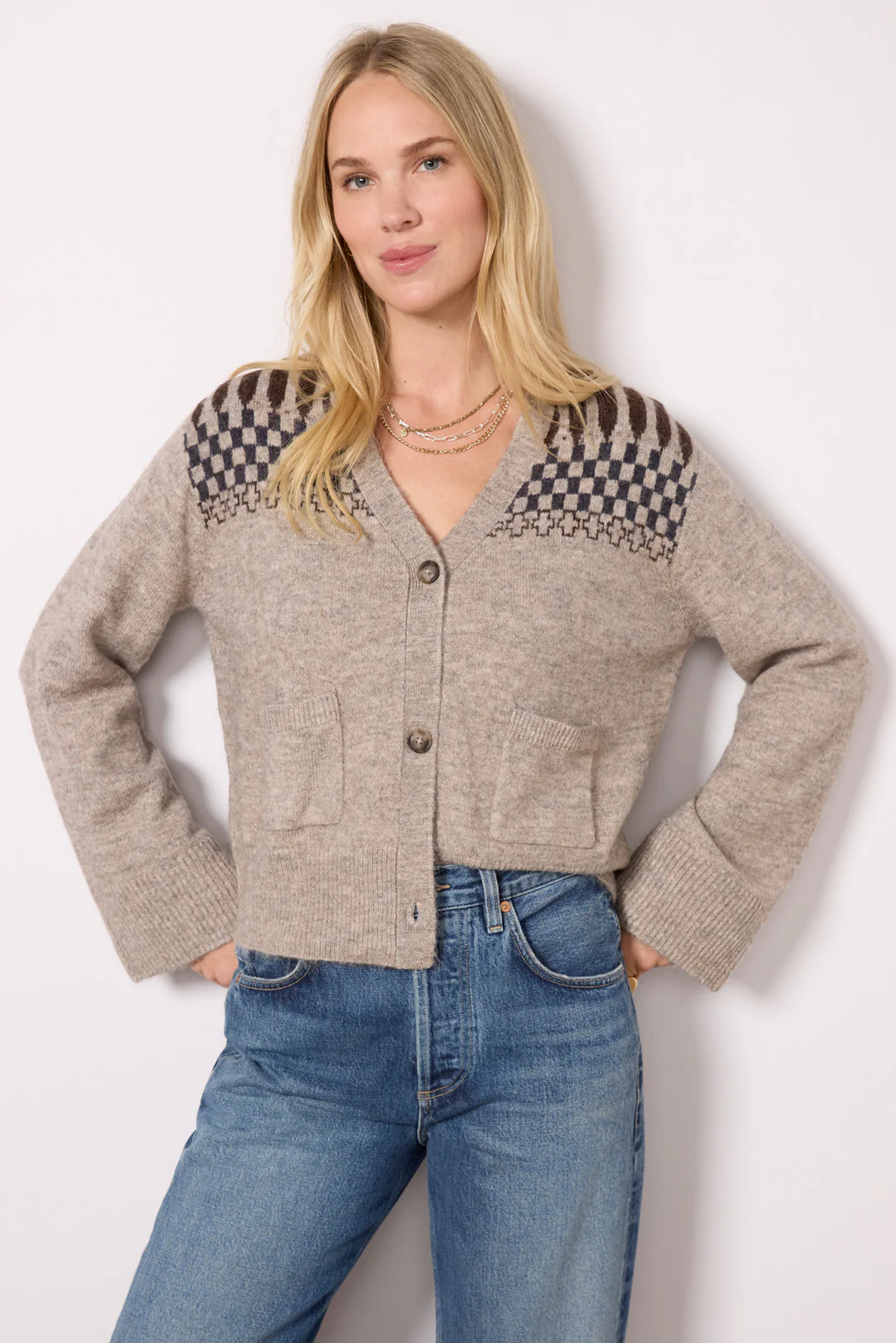 Raina Fair Isle Cardigan - Image 2
