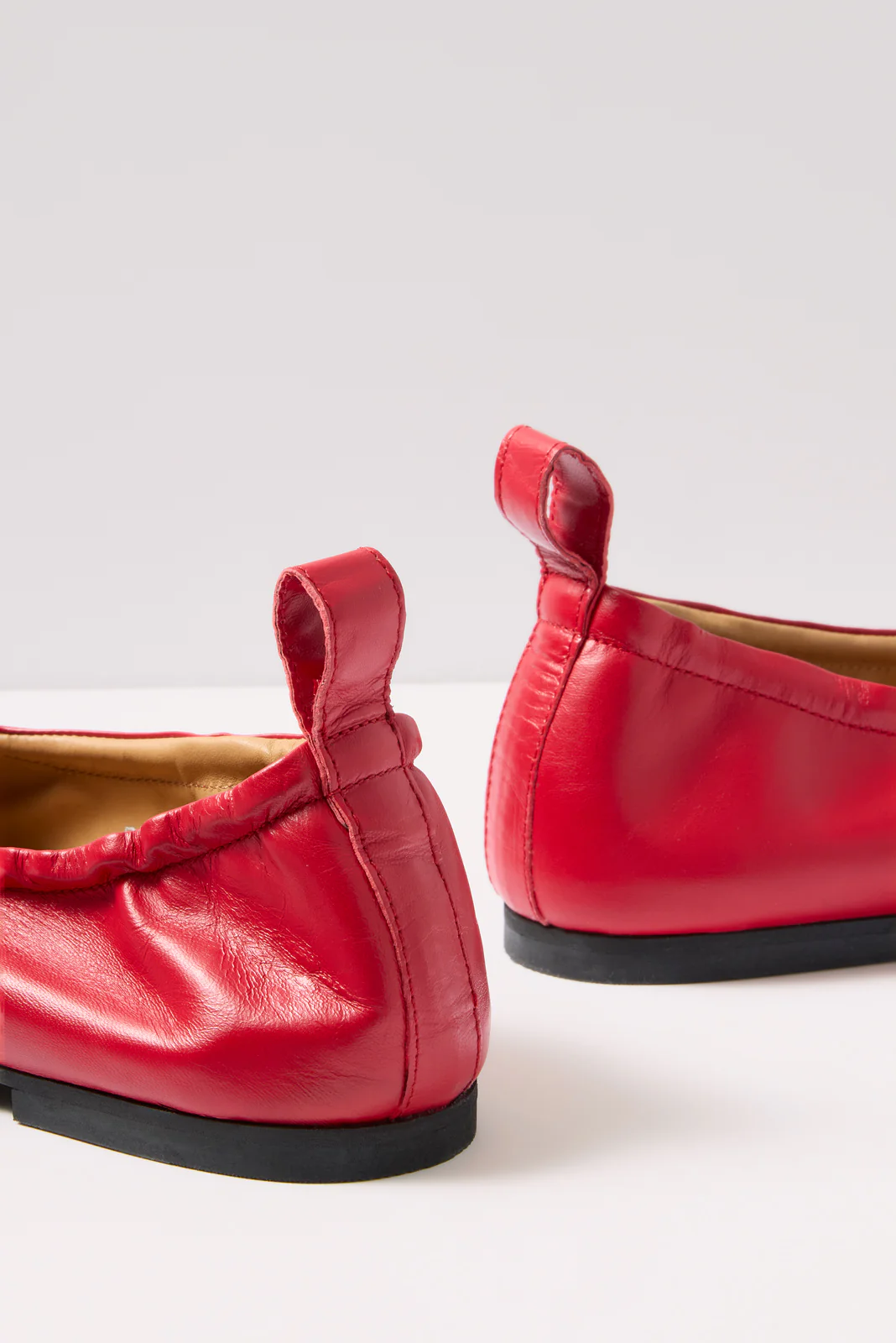 Rosalind Red Leather Ballet Flats - Image 4