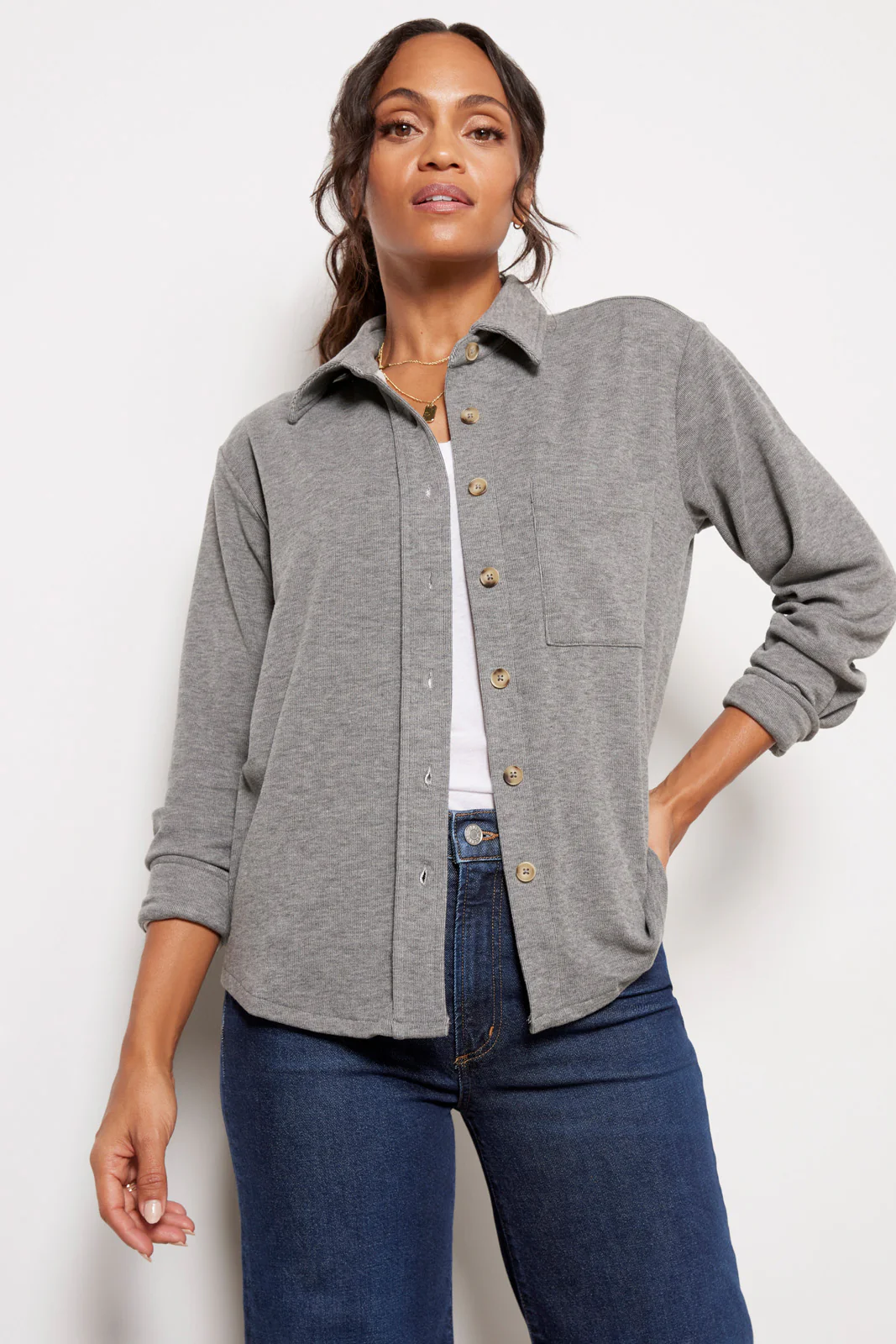 Ruby Brushed Button Down - Image 5