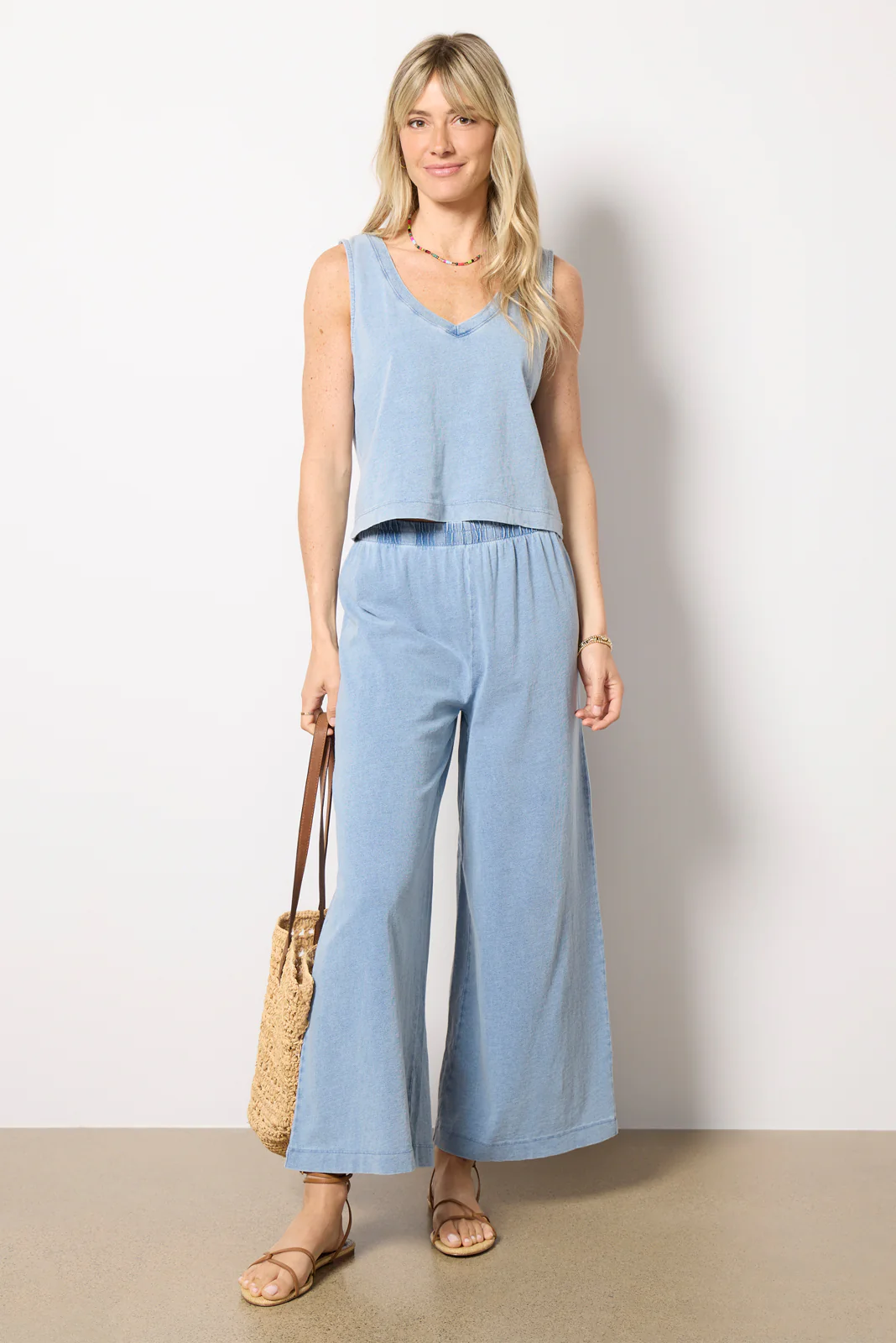 Sloane V-Neck Denim Tank - Image 5