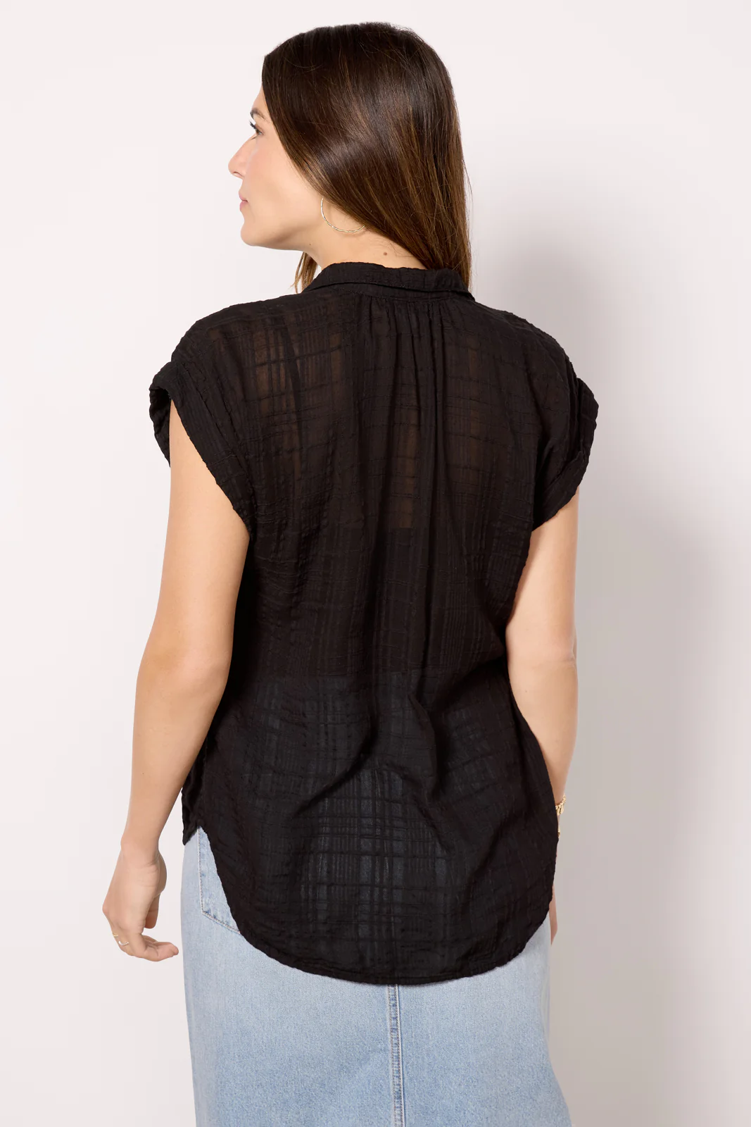 Textured Sheer Shirt - Image 4
