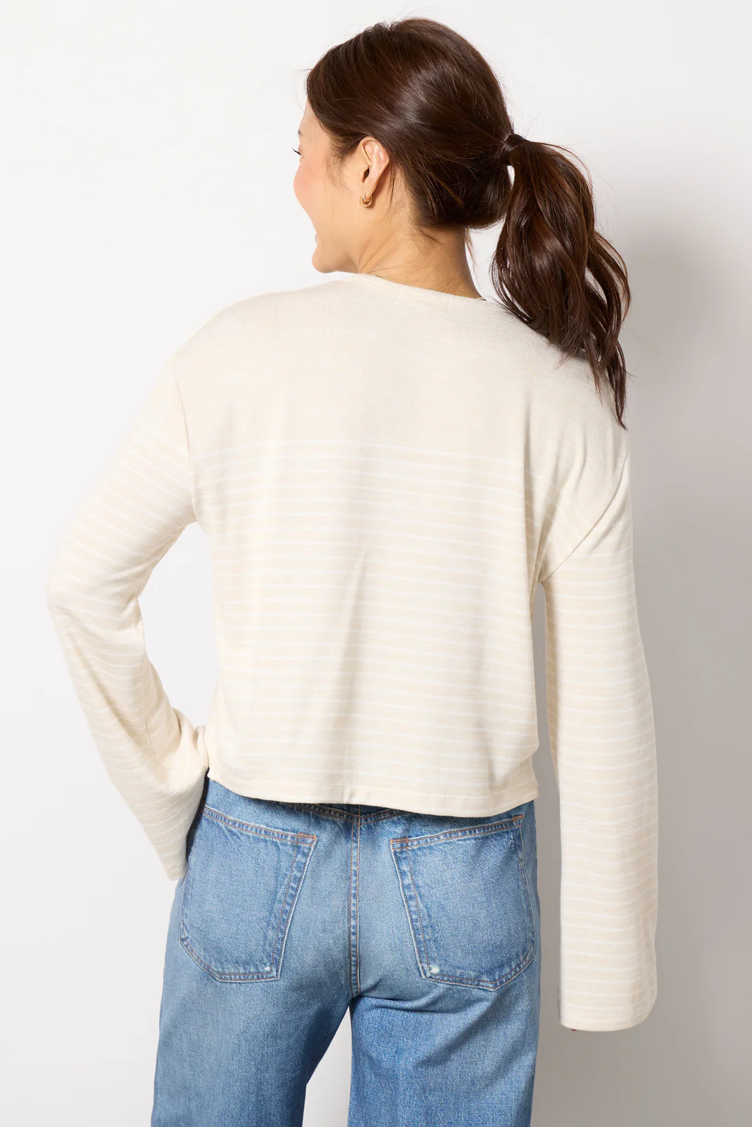 The Knit Stripe Boxy Long Sleeve - Image 4