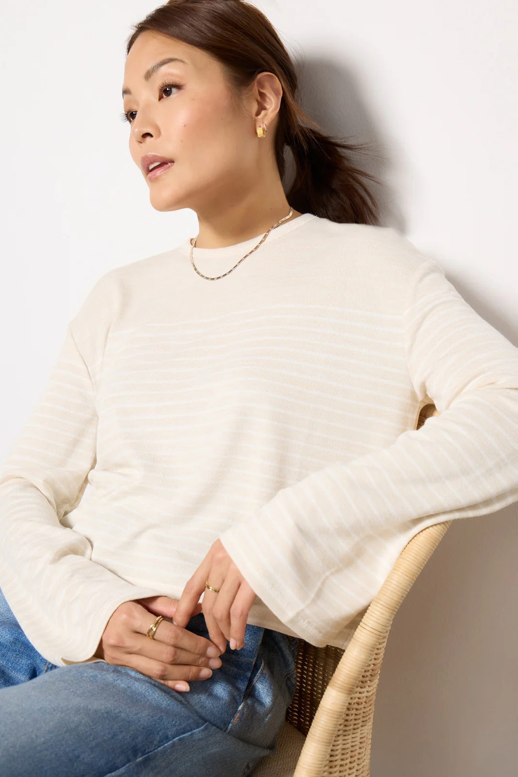 The Knit Stripe Boxy Long Sleeve - Image 5