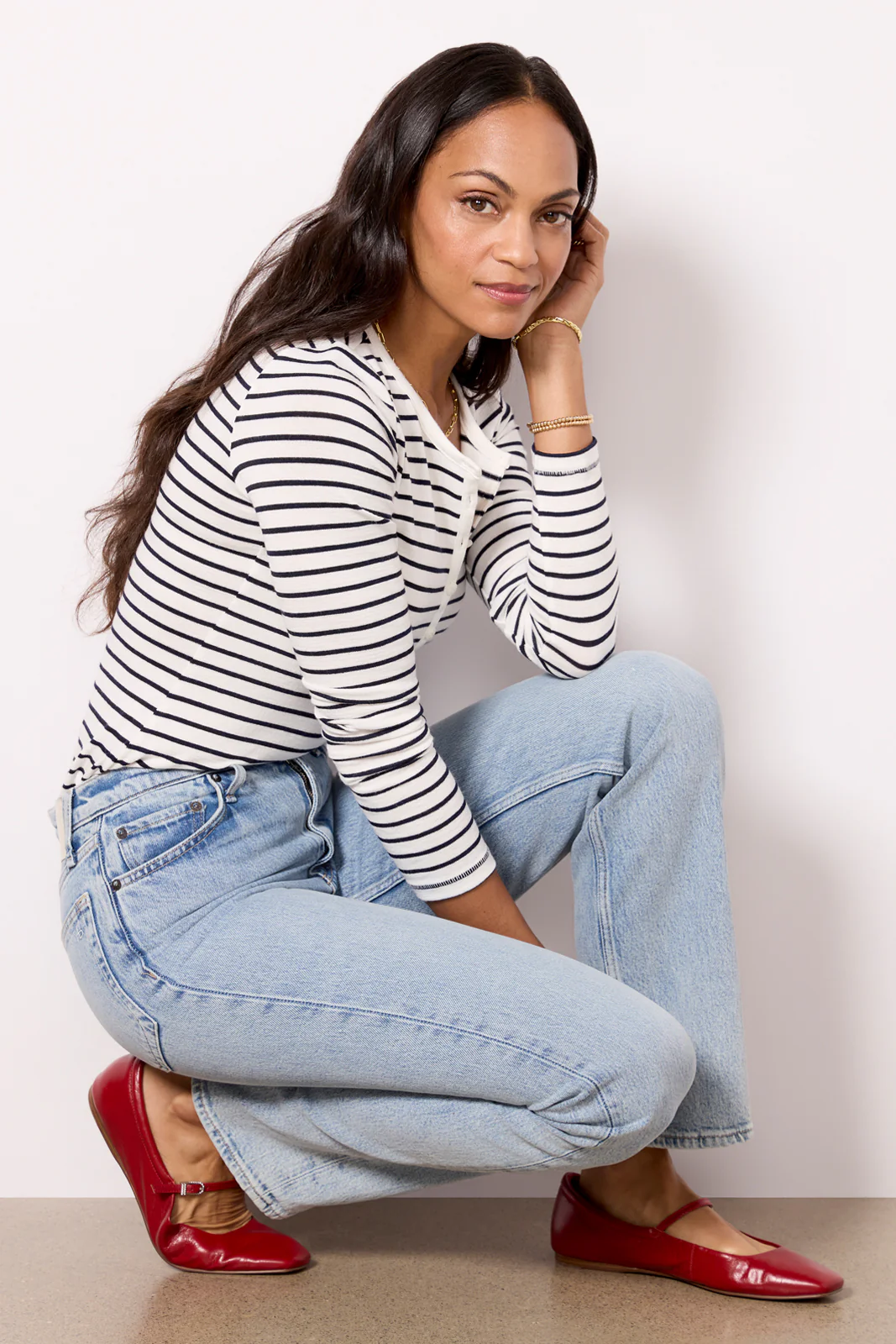The Knit Stripe Henley