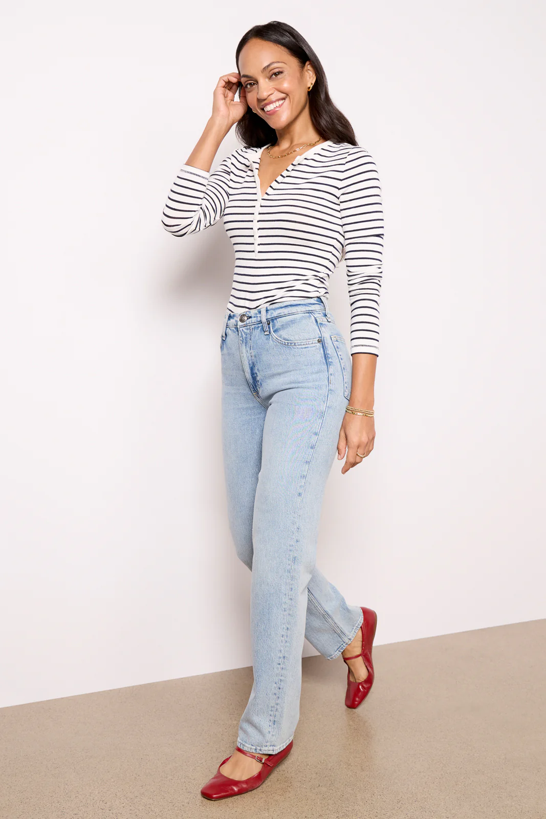 The Knit Stripe Henley - Image 5