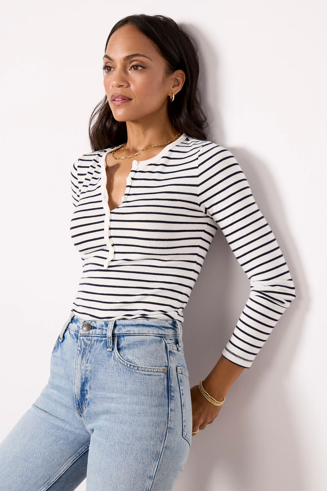 The Knit Stripe Henley - Image 6
