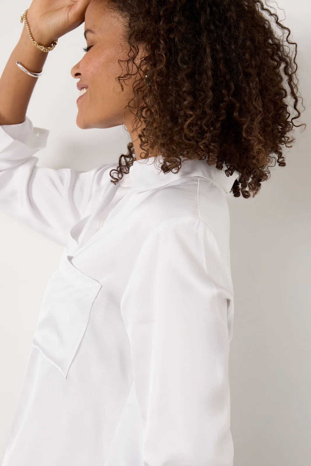 Two Pocket Satin Shirt - Image 2