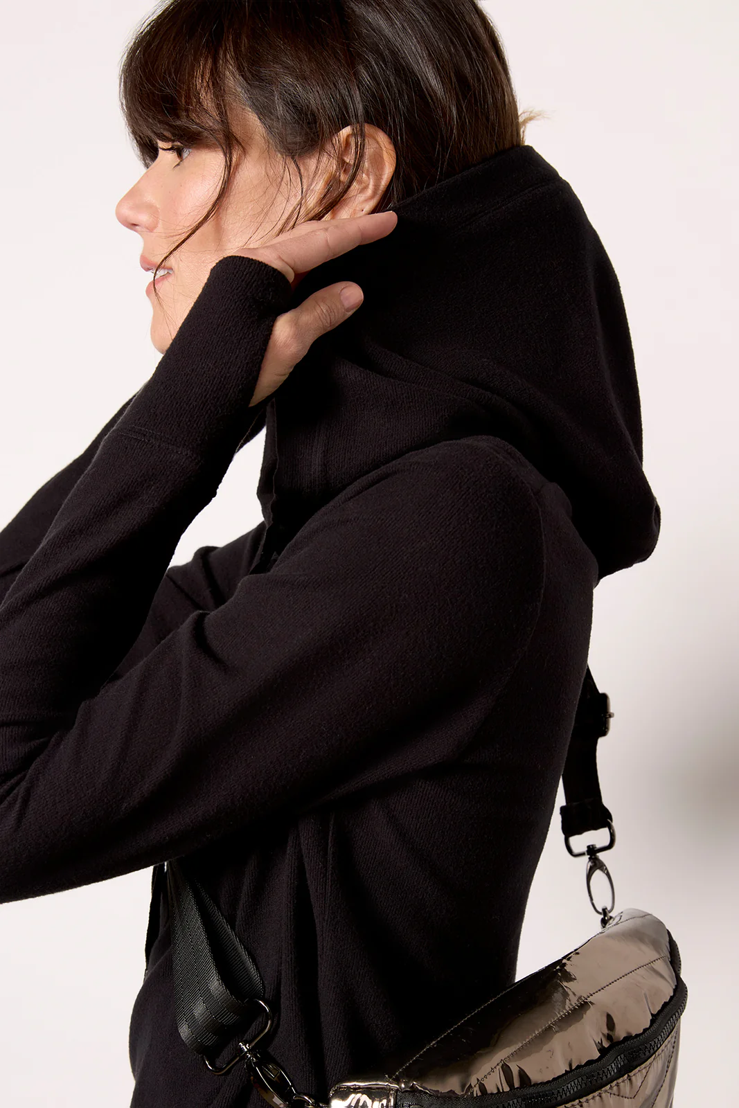 Zoey Rib Inset Hoodie - Image 2
