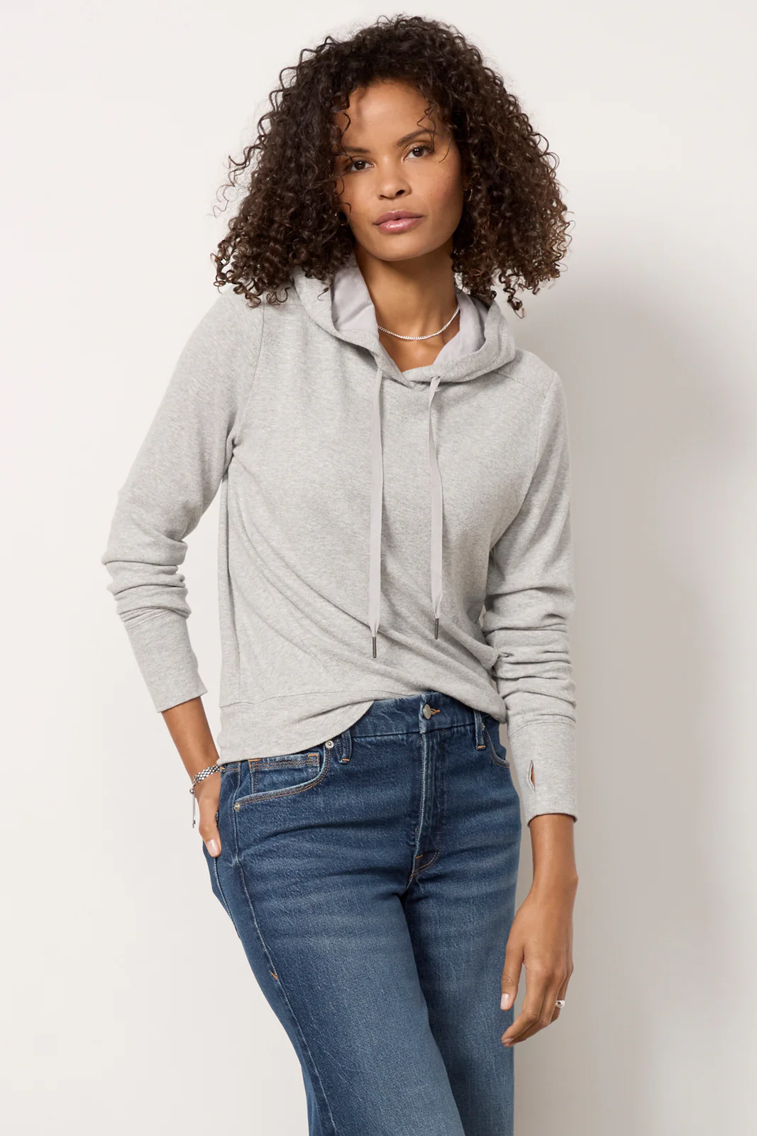 Zoey Rib Inset Hoodie - Image 2