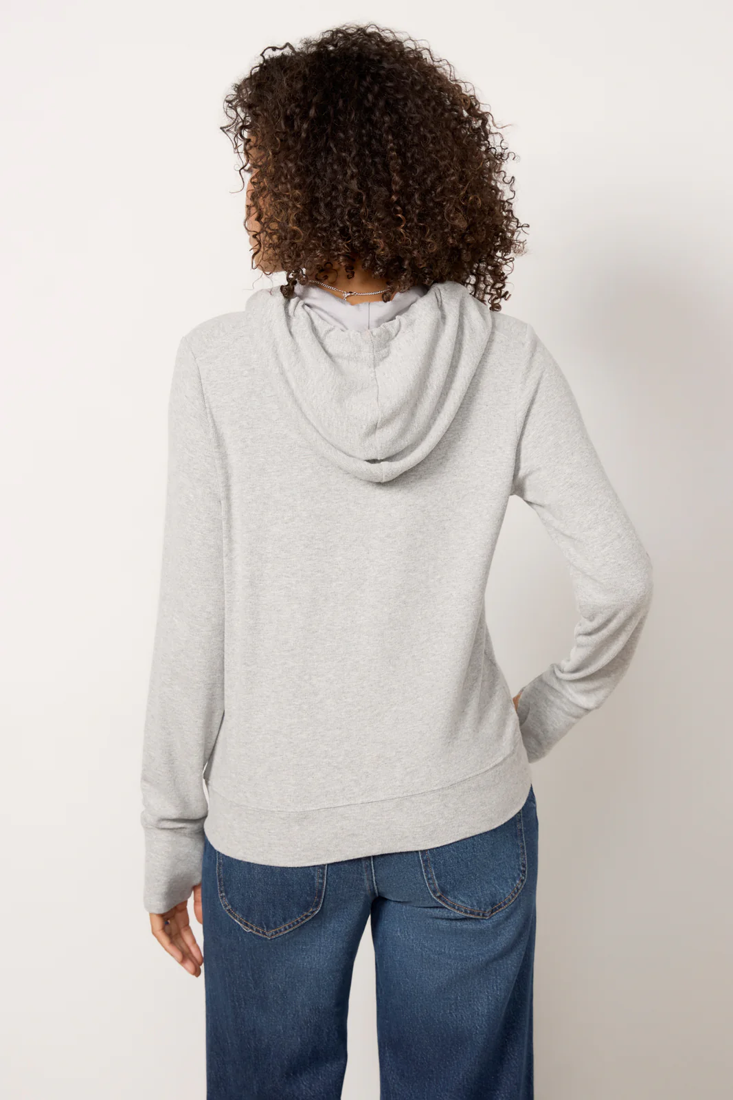 Zoey Rib Inset Hoodie - Image 4